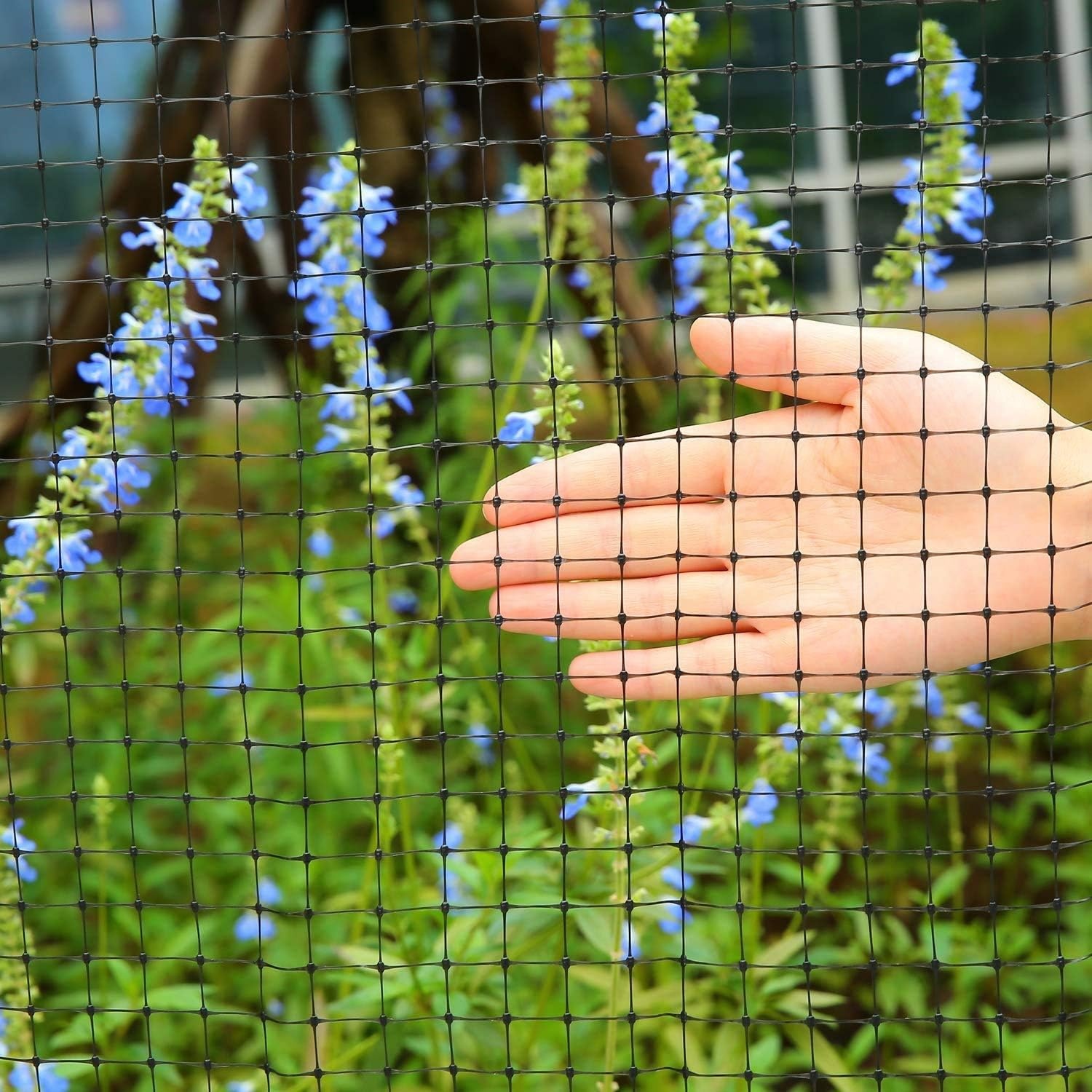 image:image66x98 FT Premium Bird Netting Ohuhu Garden Netting with Cable Ties Ground Nails AntiBird Reusable Protection Netting for Fruit Vegetable Plant Trees Plastic Deer Fencing Animals Barrier
