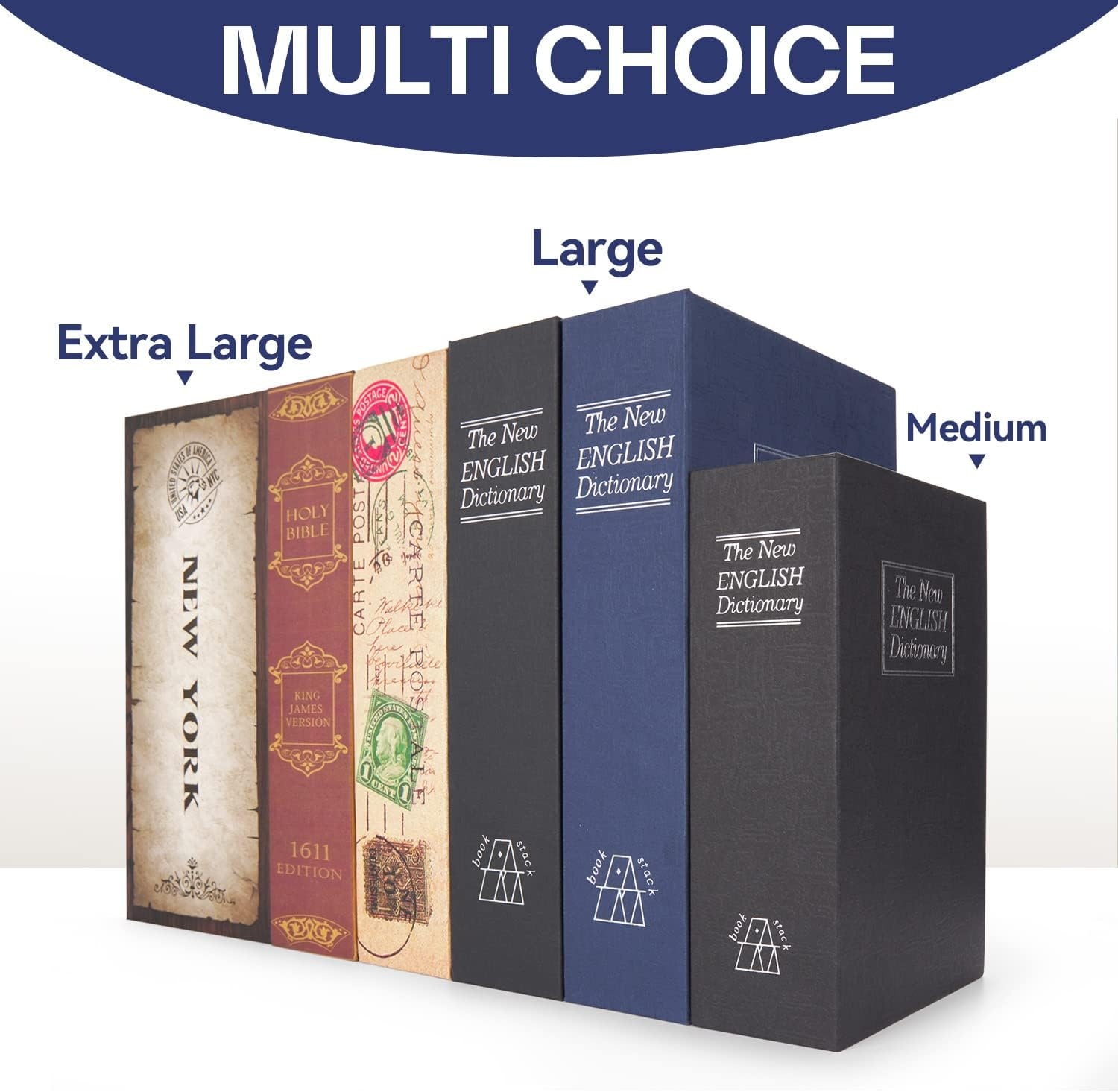 image:imageBook Safe Box Lock Rose Ohuhu Secret Book Box Diversion Combination Secret Compartment Small Safes for Home Portable Book Box Great for Money Store Jewelry and Passport Storage