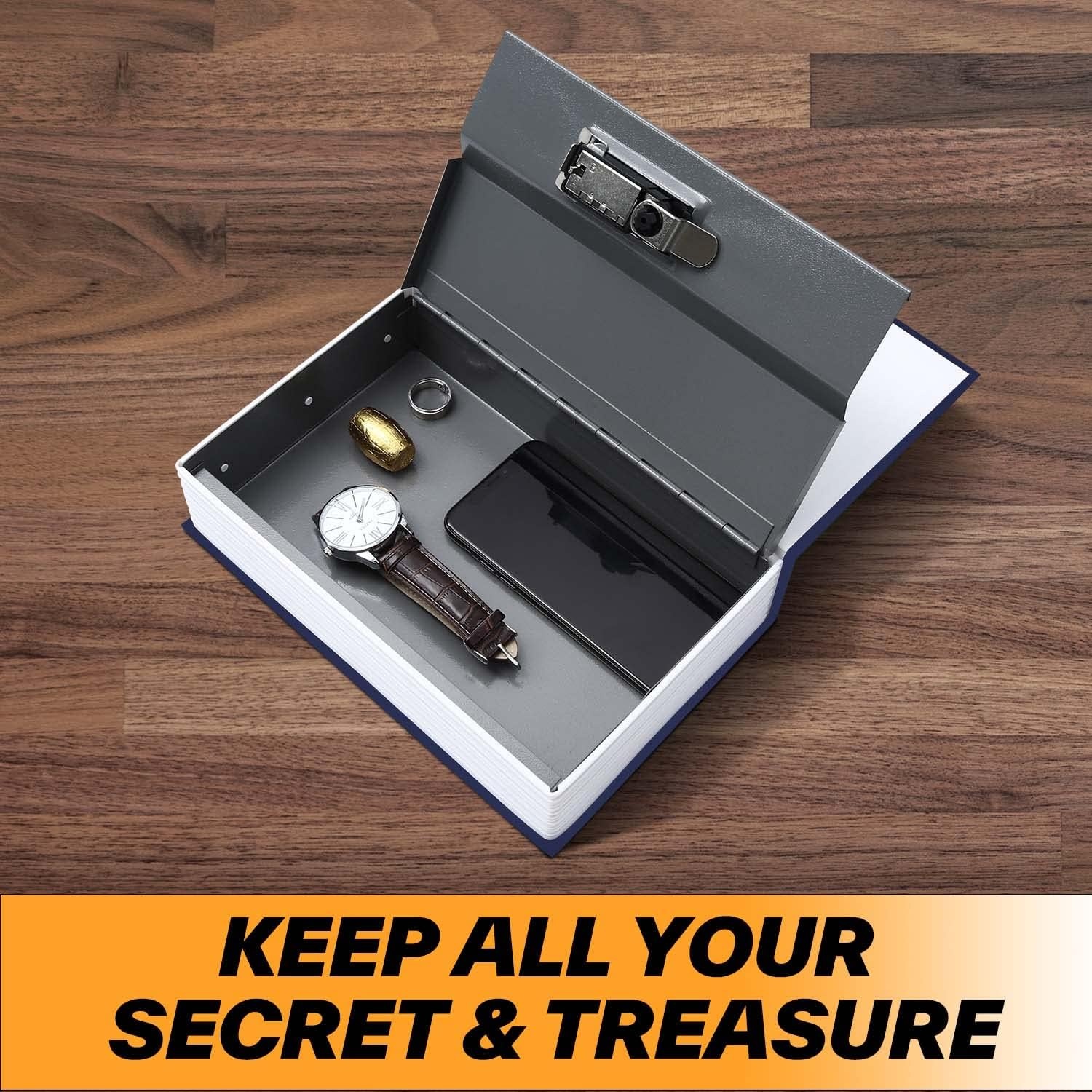 image:imageBook Safe Combination Lock Bible Ohuhu Secret Compartment Safe MultiUse Portable Storage Money for Home Safes Jewelry Documents or Valuables