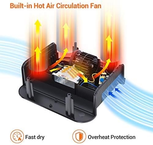 image:imageBoot Dryer Ohuhu Shoe Dryer 4 Brackets with Air Fan Timer Overheat Protection Electric Boot Dryer Boot Warmer Dryer with Heat Fast Dry Super Quiet for Gloves Hats Socks Ski Boots