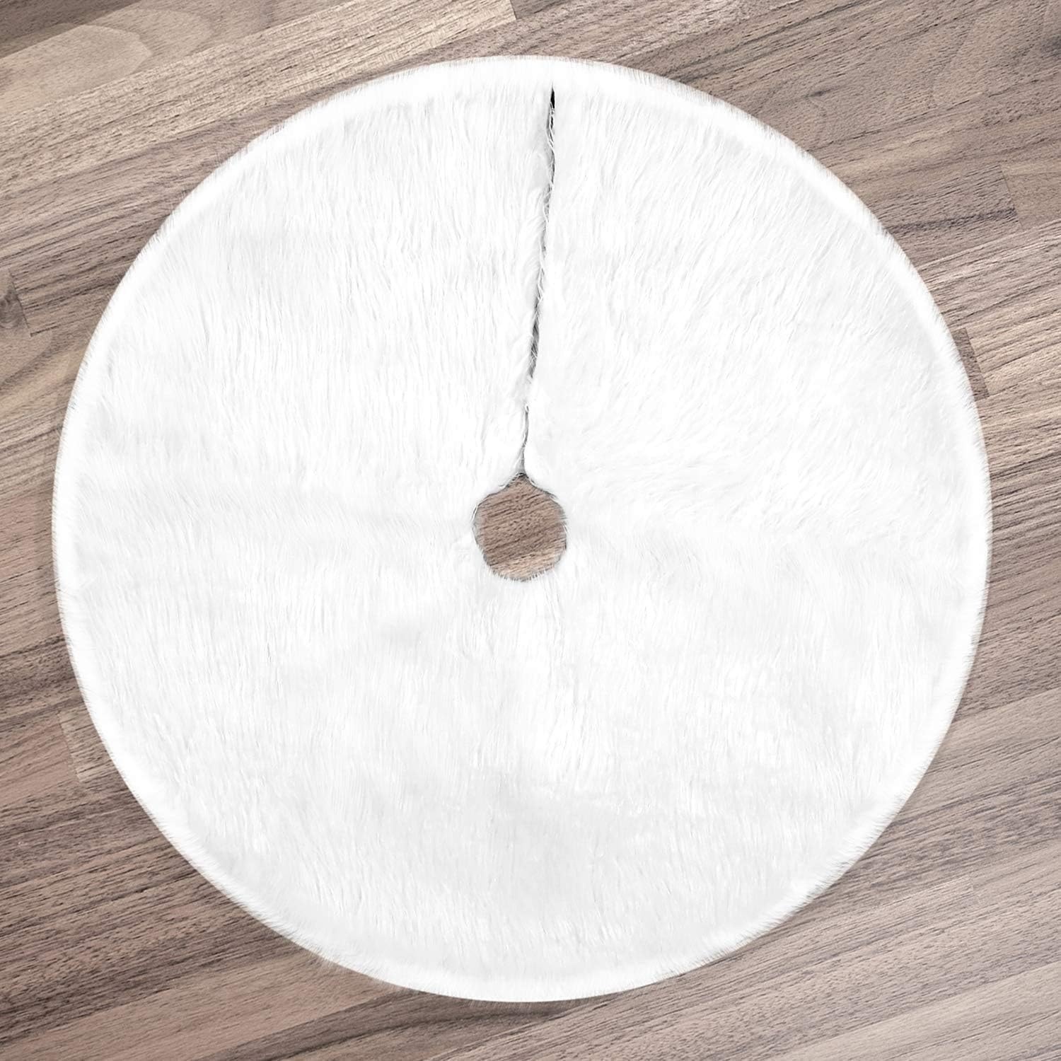 image:imageChristmas Tree Skirt Ohuhu 48 White Faux Fur Snowny Tree Skirts Christmas Decorations Plush Mat for Home Holiday Party Xmas Trees Ornaments Decor