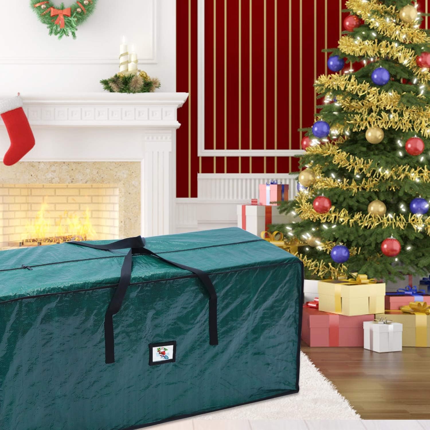 image:imageChristmas Tree Storage Bag Ohuhu Extra Large Christmas Tree Storage Multipurpose Storage Bag with Reinforced Handles Zipper Tear Proof Material for 6ft Artifical Tree