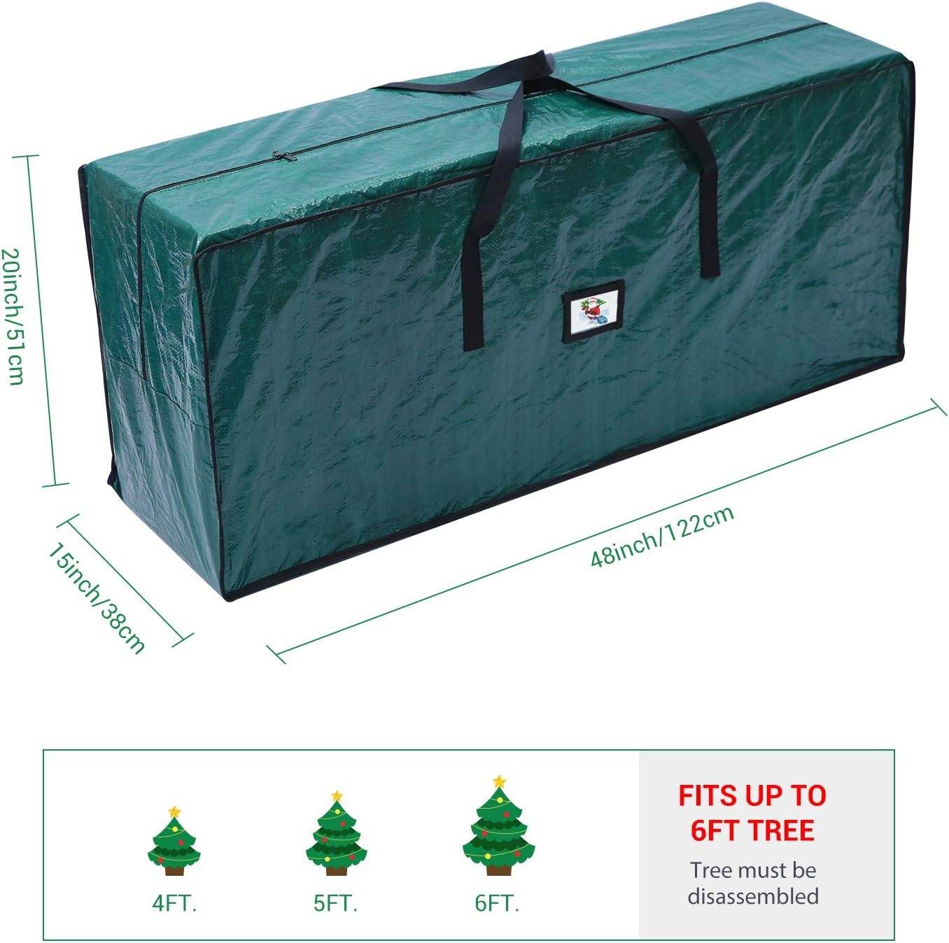 image:imageChristmas Tree Storage Bag Ohuhu Extra Large Christmas Tree Storage Multipurpose Storage Bag with Reinforced Handles Zipper Tear Proof Material for 6ft Artifical Tree