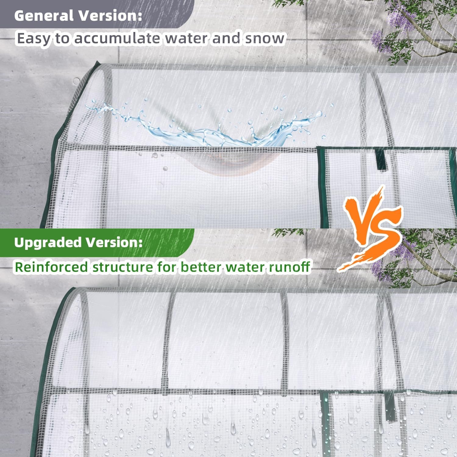 image:imageLeanto Greenhouse with 3Tier Shelves Ohuhu Portable Walkin Wall Mounted Green House with Mesh Windows 79x39x83 Large Greenhouses with 2 RollUp Zipper Doors Reinforced Structure for OutdoorsWhite