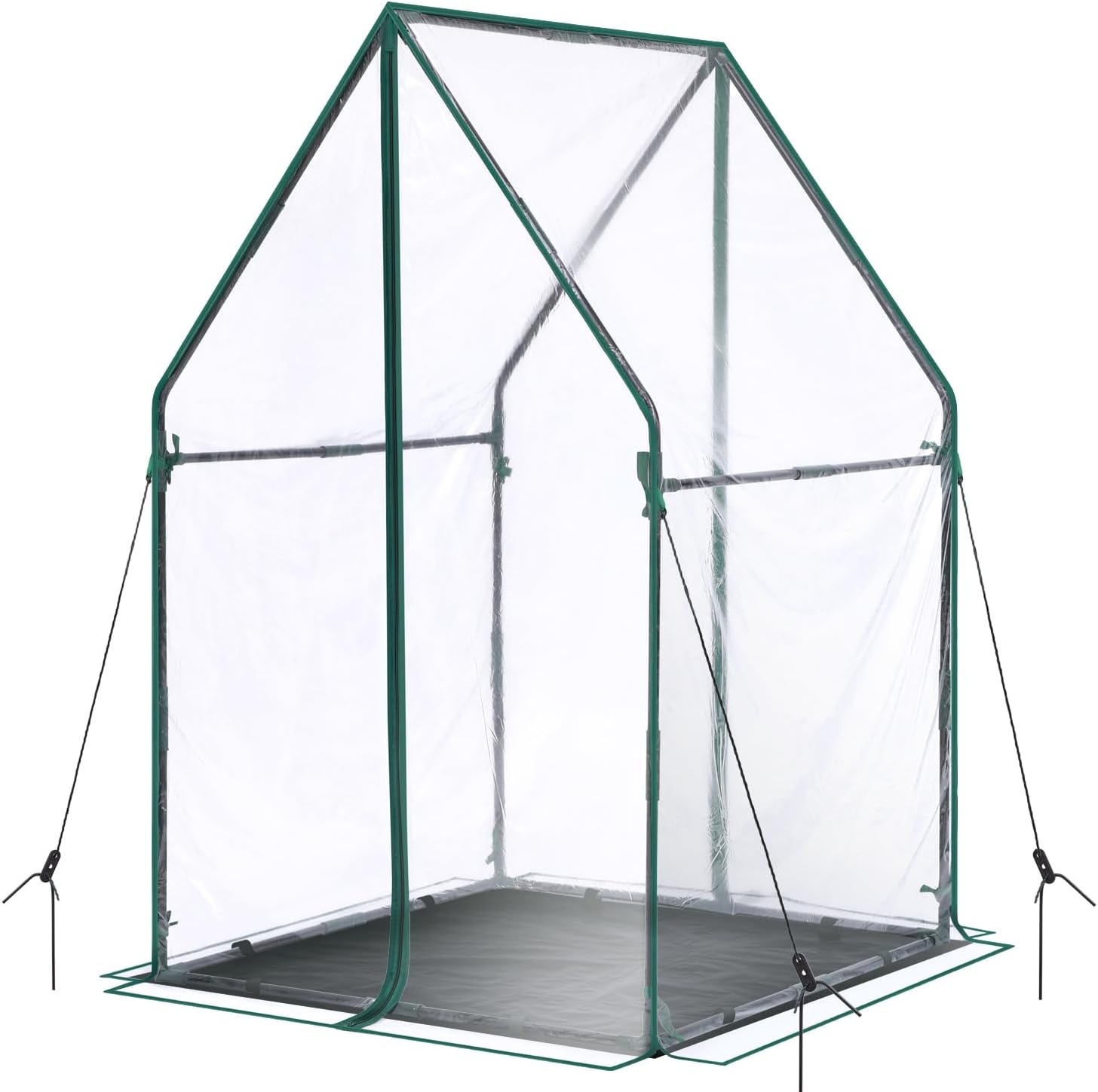 image:imageMini Greenhouse for Indoor Outdoor Ohuhu Portable Green House with Waterproof Pad for Small Plants Nursery Germination 36x36x585 HeavyDuty PVC Cover Tent Humidity Dome Seedling AccessoryClear