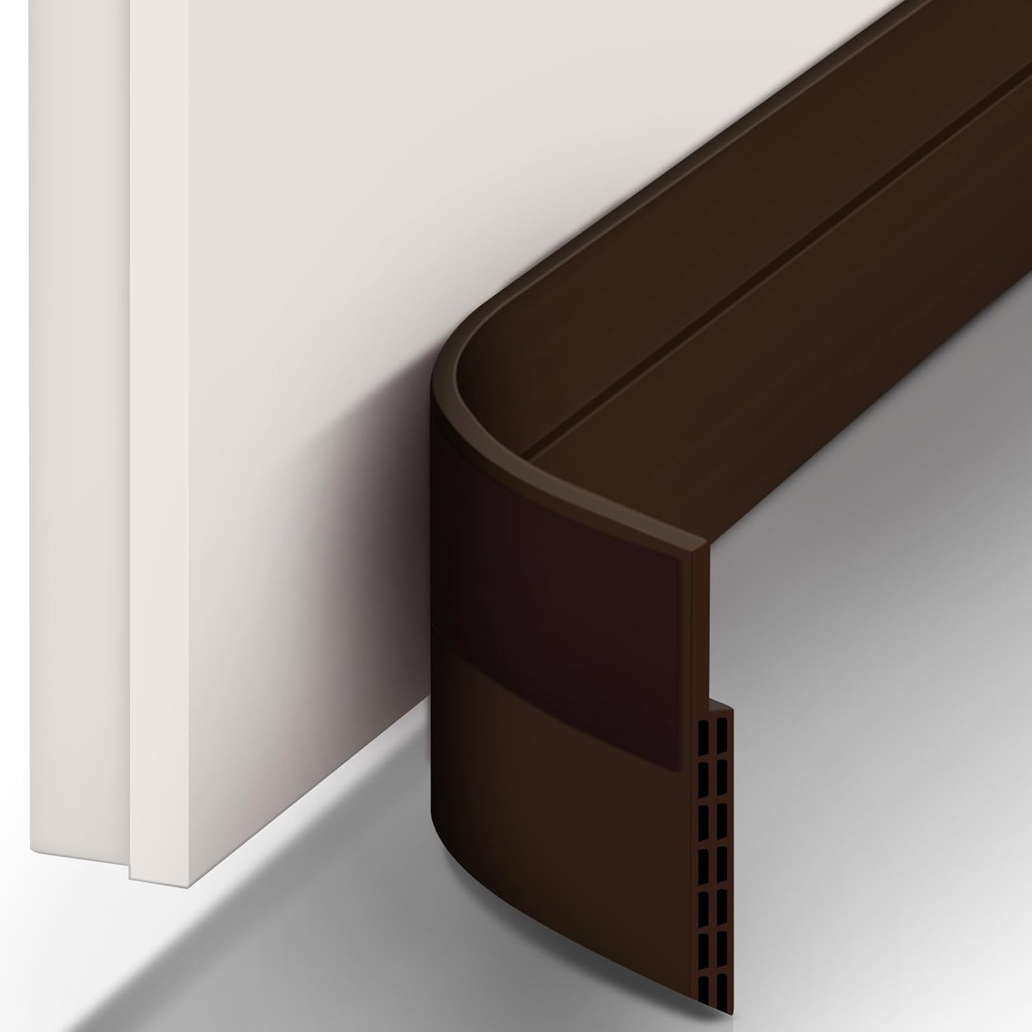 image:imageOhuhu 118 Long Door Draft Stopper CuttoFit Silicone Weather Stripping 1 Widened Adhesive Under Door Bottom Seal for Sliding Patio Doors Garage Doors Blocks Draft Noise Energy Saving WhiteBrown