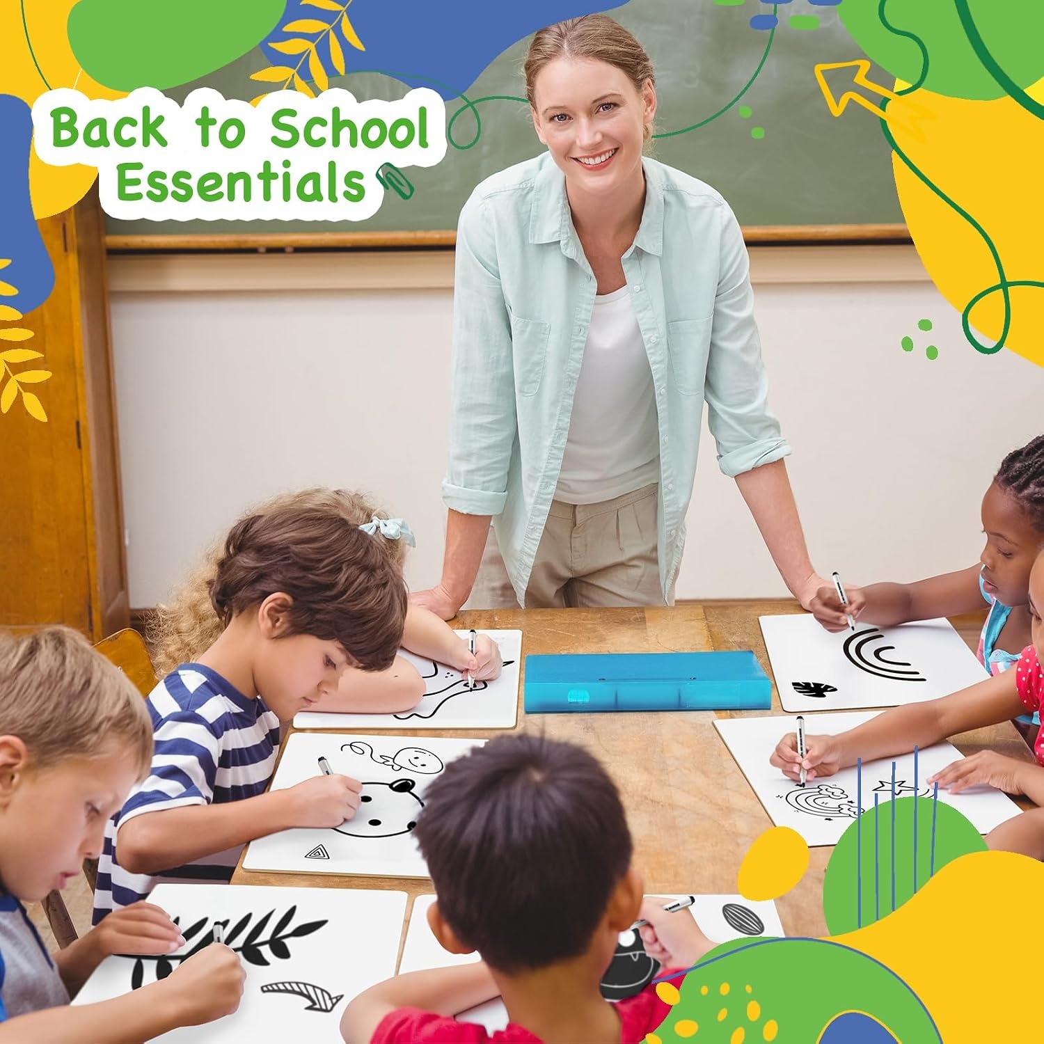 image:imageOhuhu 30 Pack White Boards DoubleSided 9x 12 Small Dry Erase Board Class Set Includes 30 Mini Whiteboards 30 Black Markers and 30 Erasers for Students Teachers Classroom School amp Office30