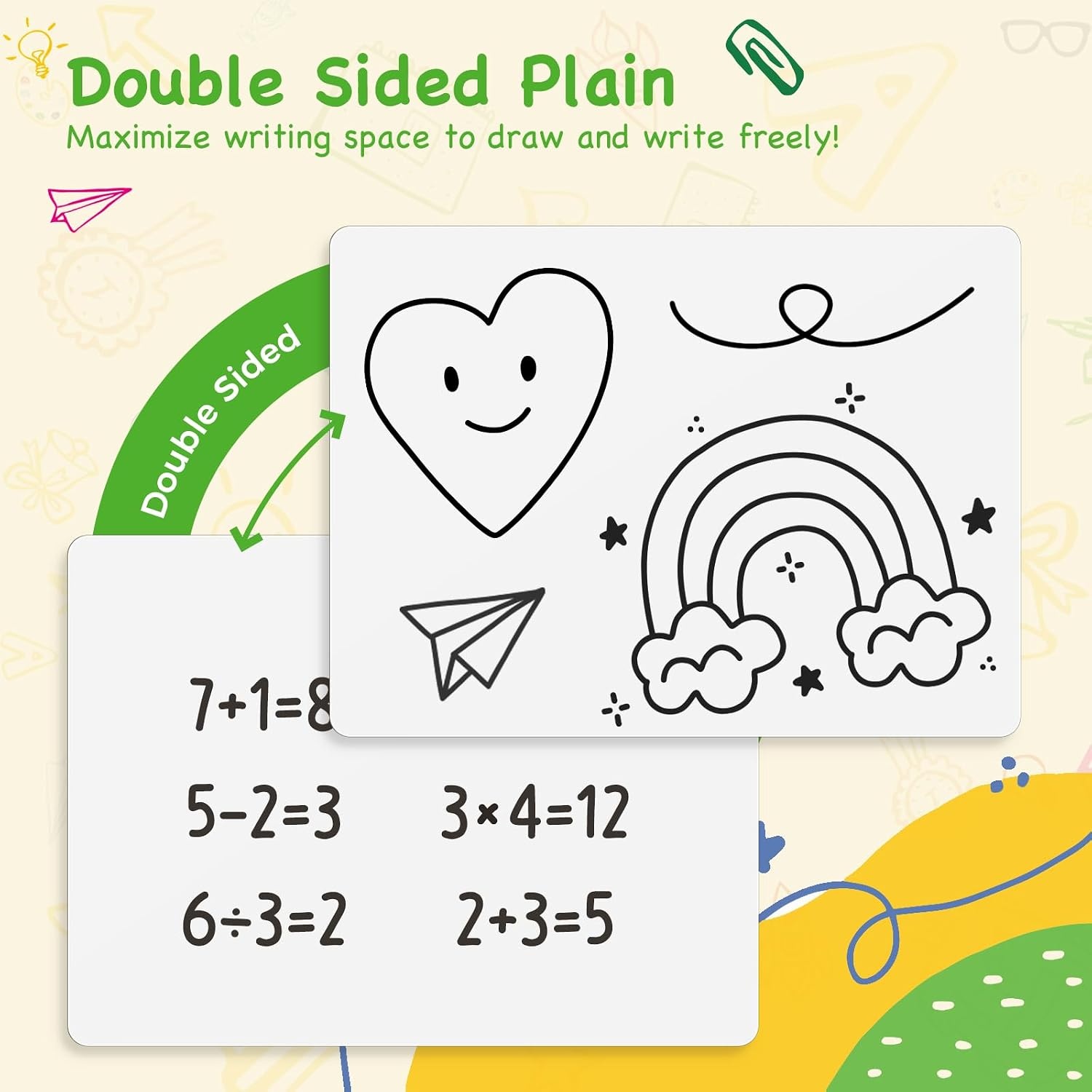 image:imageOhuhu 30 Pack White Boards DoubleSided 9x 12 Small Dry Erase Board Class Set Includes 30 Mini Whiteboards 30 Black Markers and 30 Erasers for Students Teachers Classroom School amp Office30
