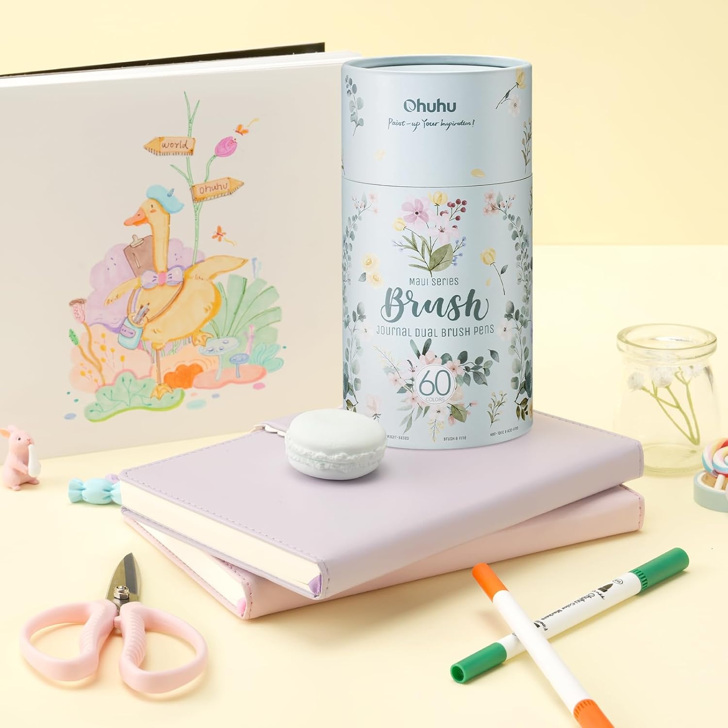 image:imageOhuhu 60 Coloring Markers amp Mix Media Pad