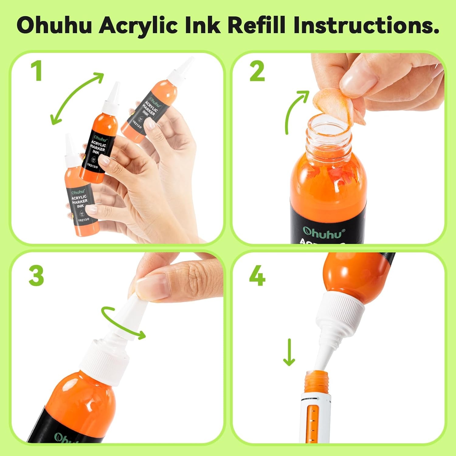image:imageOhuhu Acrylic Marker Ink Refill for Mauna Kea amp Hanauma SeriesR518