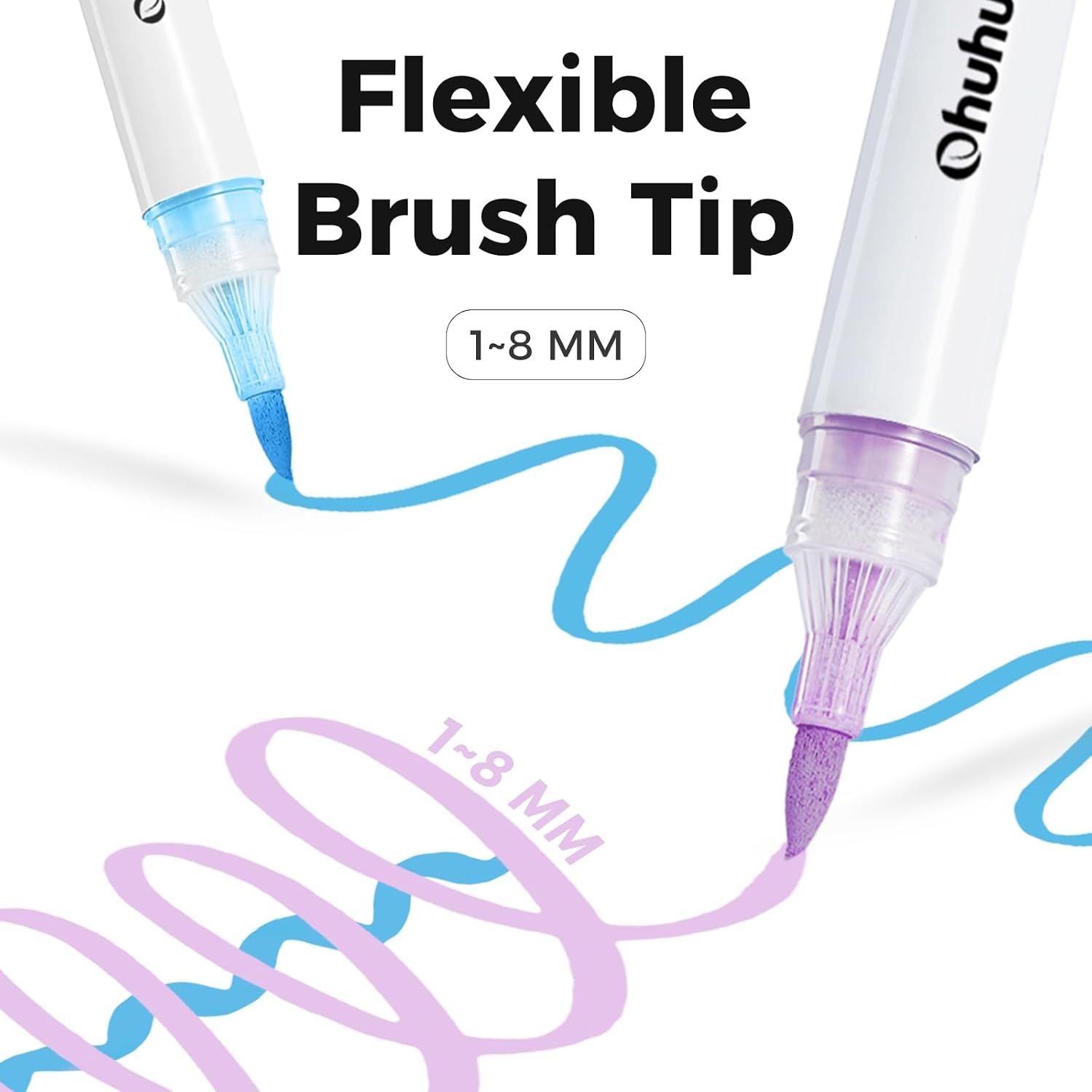 image:imageOhuhu Acrylic Paint Markers Brush Tip Top Pump 36 Colors Paint Pens Excellent Coverage Acrylic Markers Waterproof Lightfast for Rock Painting 3D Prints Egg Wood Glass Ceramic DIY Crafts  Waikiki36