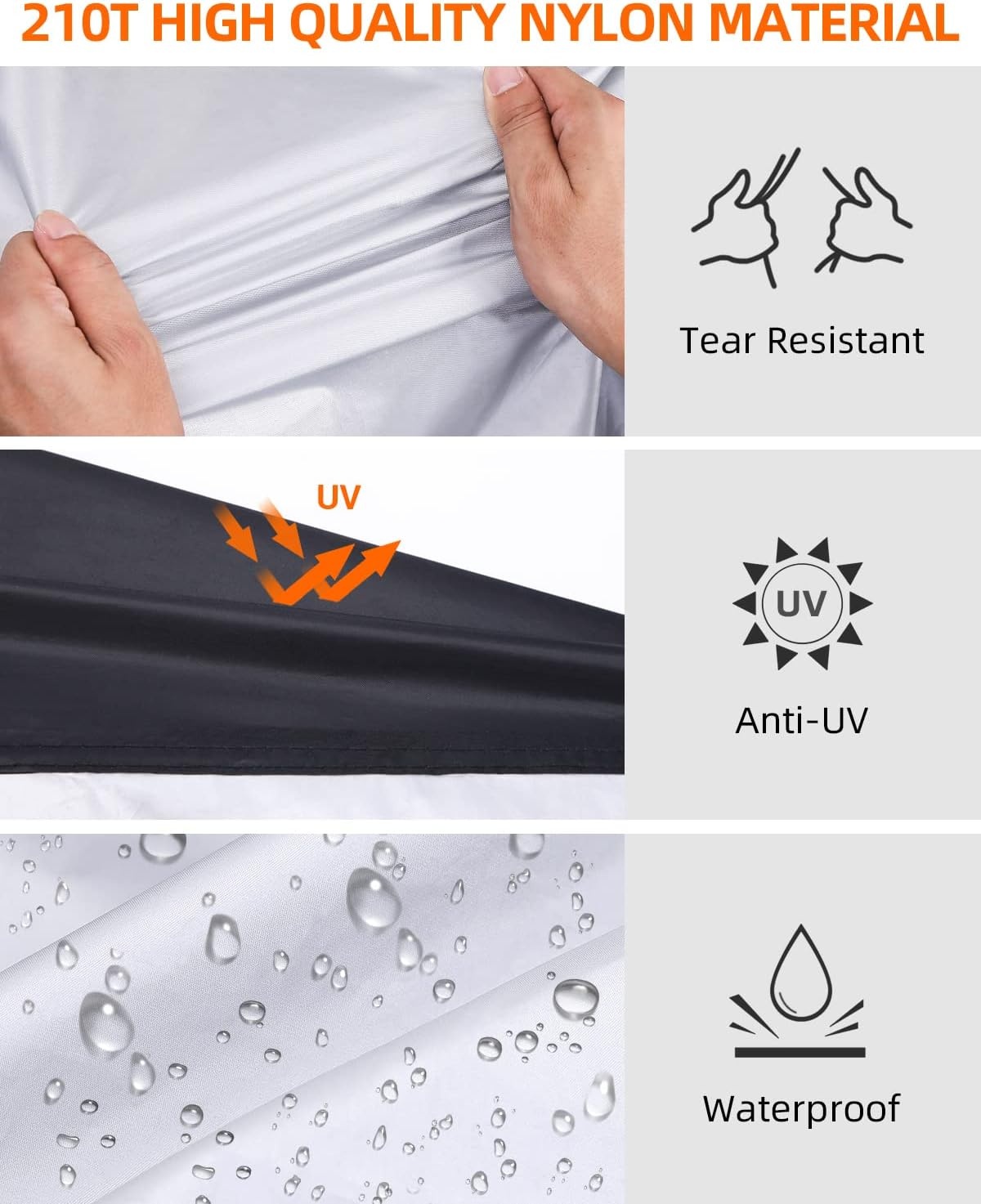 image:imageOhuhu Bike Cover Waterproof Outdoor Bicycle Covers for Mountain and Road Bikes Rain Sun UV Proof XL