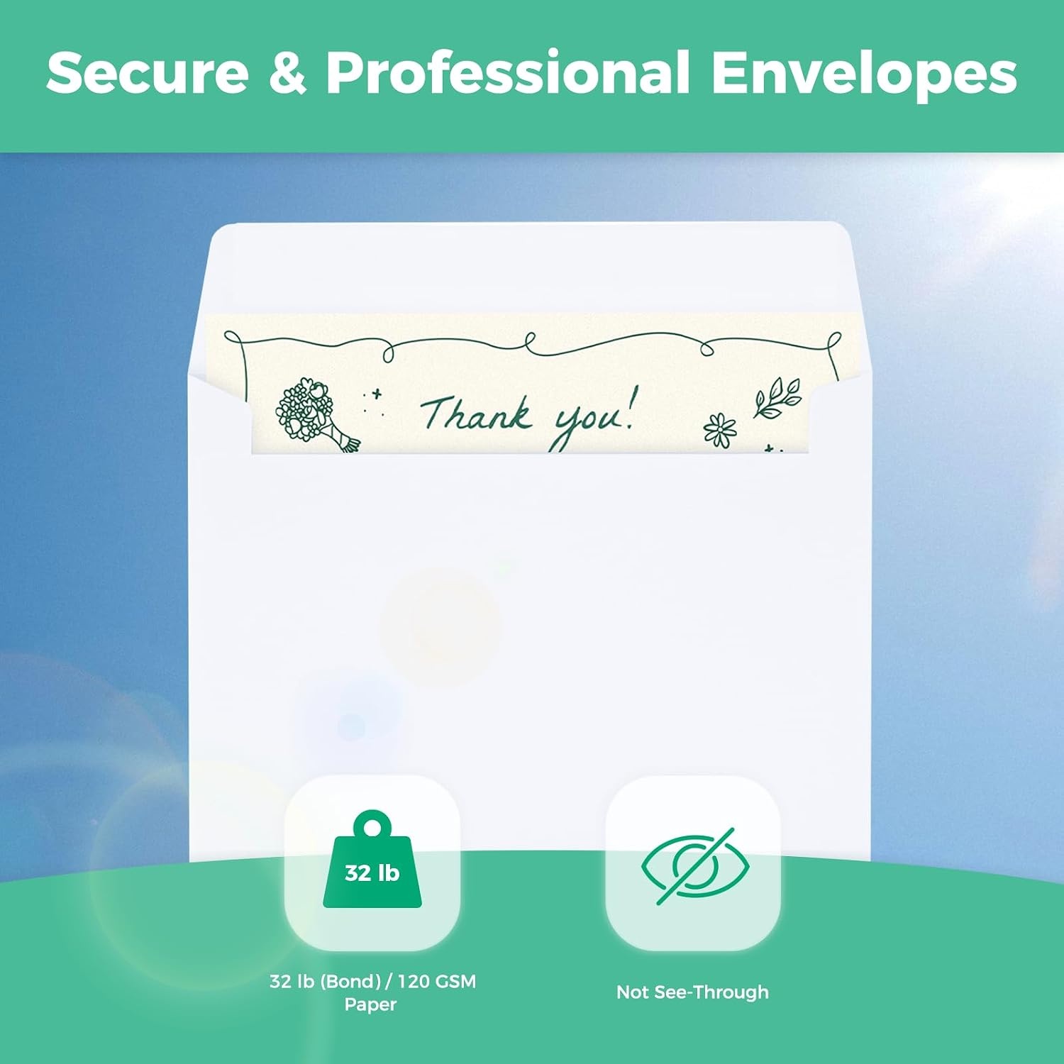 image:imageOhuhu Blank White Cards and Envelopes 100 Pack 4 x 6 Heavyweight Folded Cards and A4 Envelopes for DIY Greeting Cards Wedding Birthday Invitations Baby Shower Thank You Cards and All OccasionsWhite
