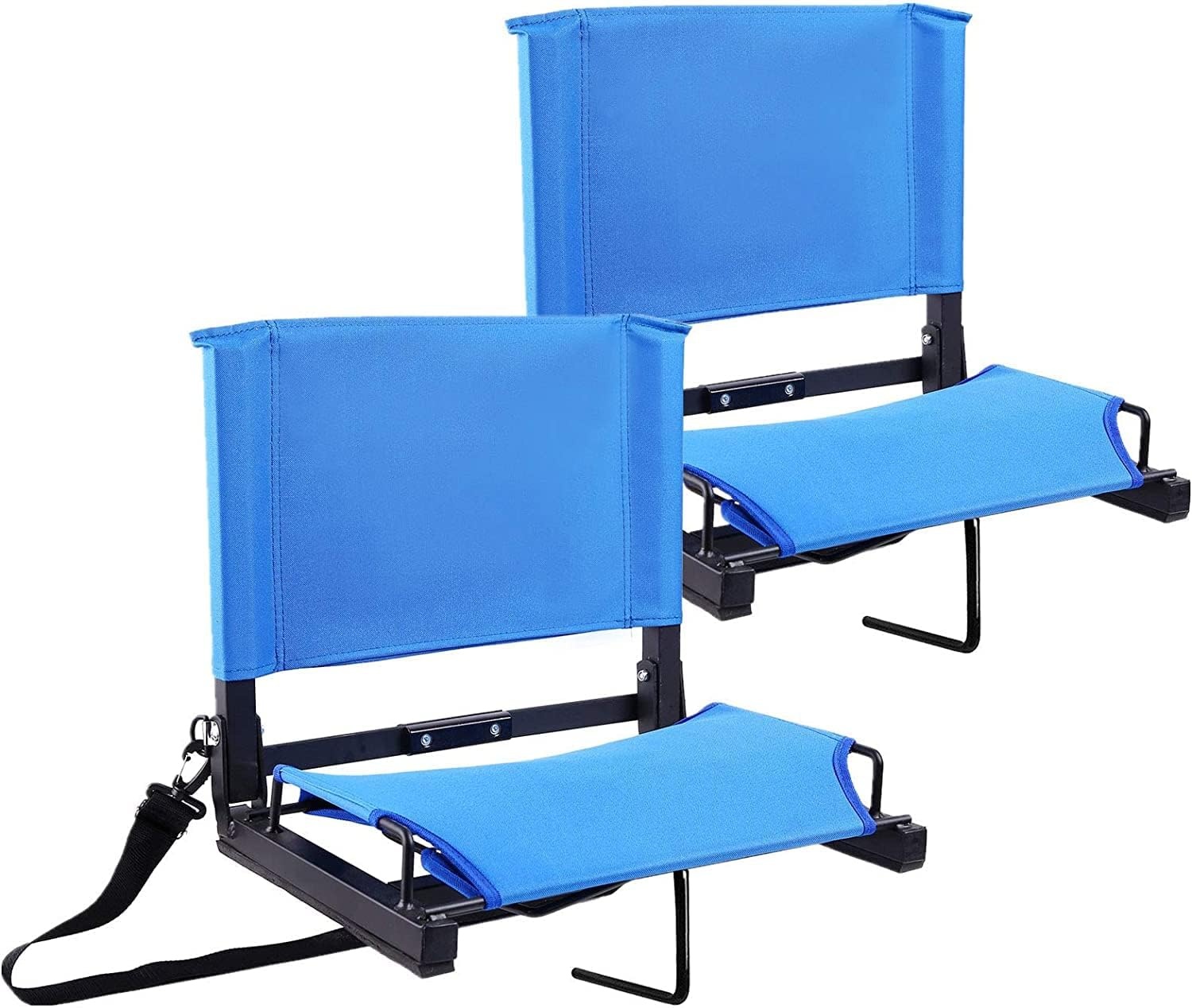 image:imageOhuhu Bleacher Seat with Backrest Stadium Seats for Bleacher Chairs with Back Support Portable Bleachers Seat with Shoulder Straps and Hook for Sports Events Baseball Soccer Kayak Boat