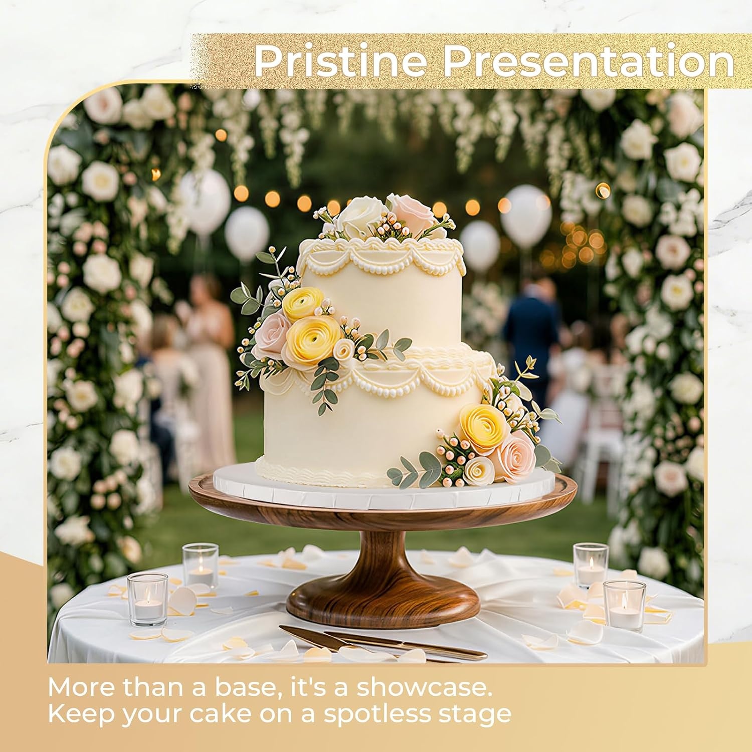image:imageOhuhu Cake Boards 12 Inch Extra Thick Greaseproof amp Sturdy Cardboard Marble Pattern 10 Inch 2 Pack Round Corrugated Cardboard Wrapped Edges for MultiLayered Cakes Weddings BirthdaysWhite
