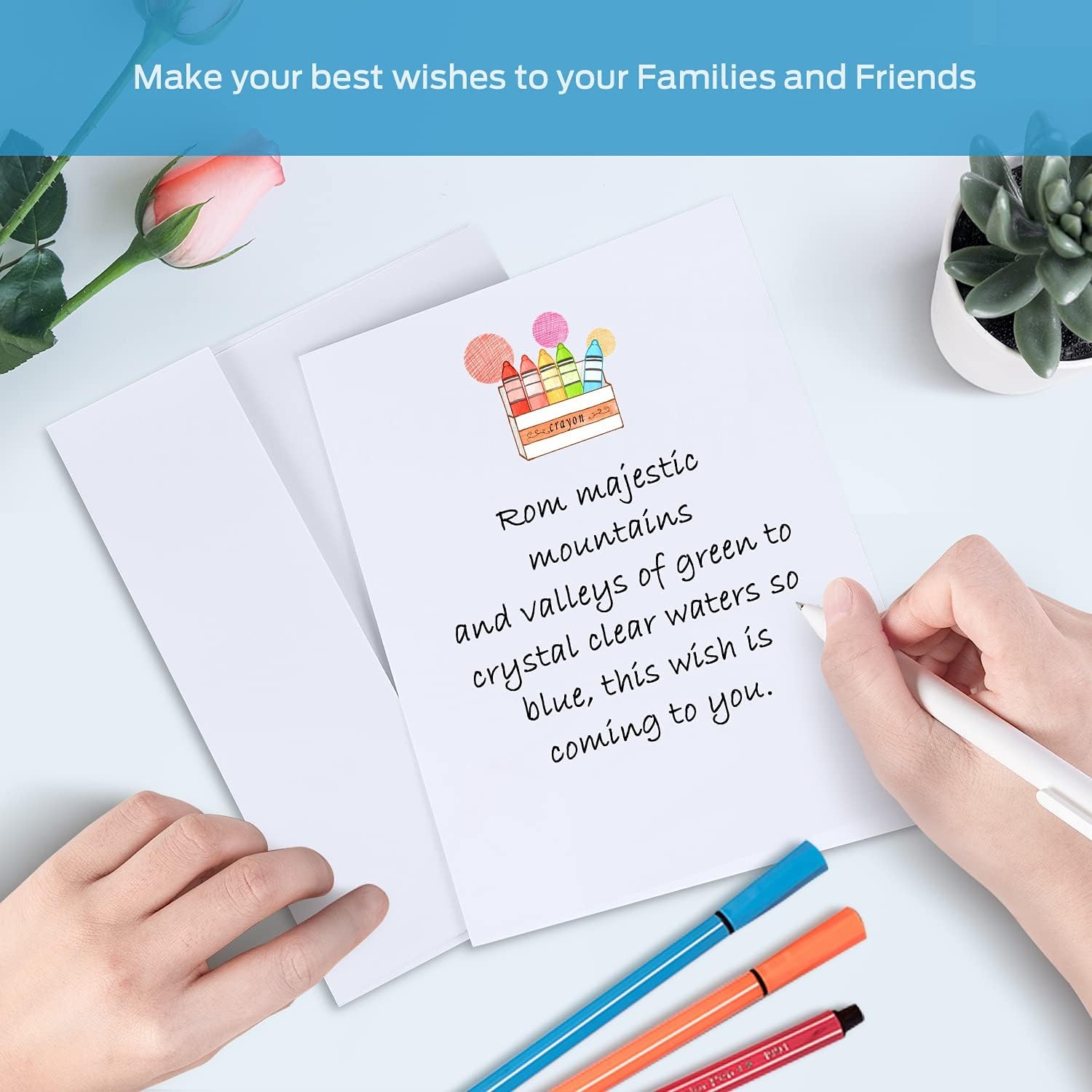 image:imageOhuhu Colored Fineliner Pens 18 Pack and Ohuhu White Cards 100 Pack