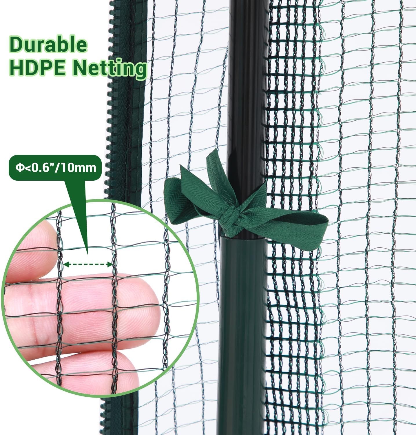 image:imageOhuhu Crop Cages for Garden Plant66x39x53 Ft Plant Protection Tent with Zippered Door Raised Bed Cover Garden Bed Cover with Frame WindResistant Plant Cages for Outdoor Plants66 x 39 x 53