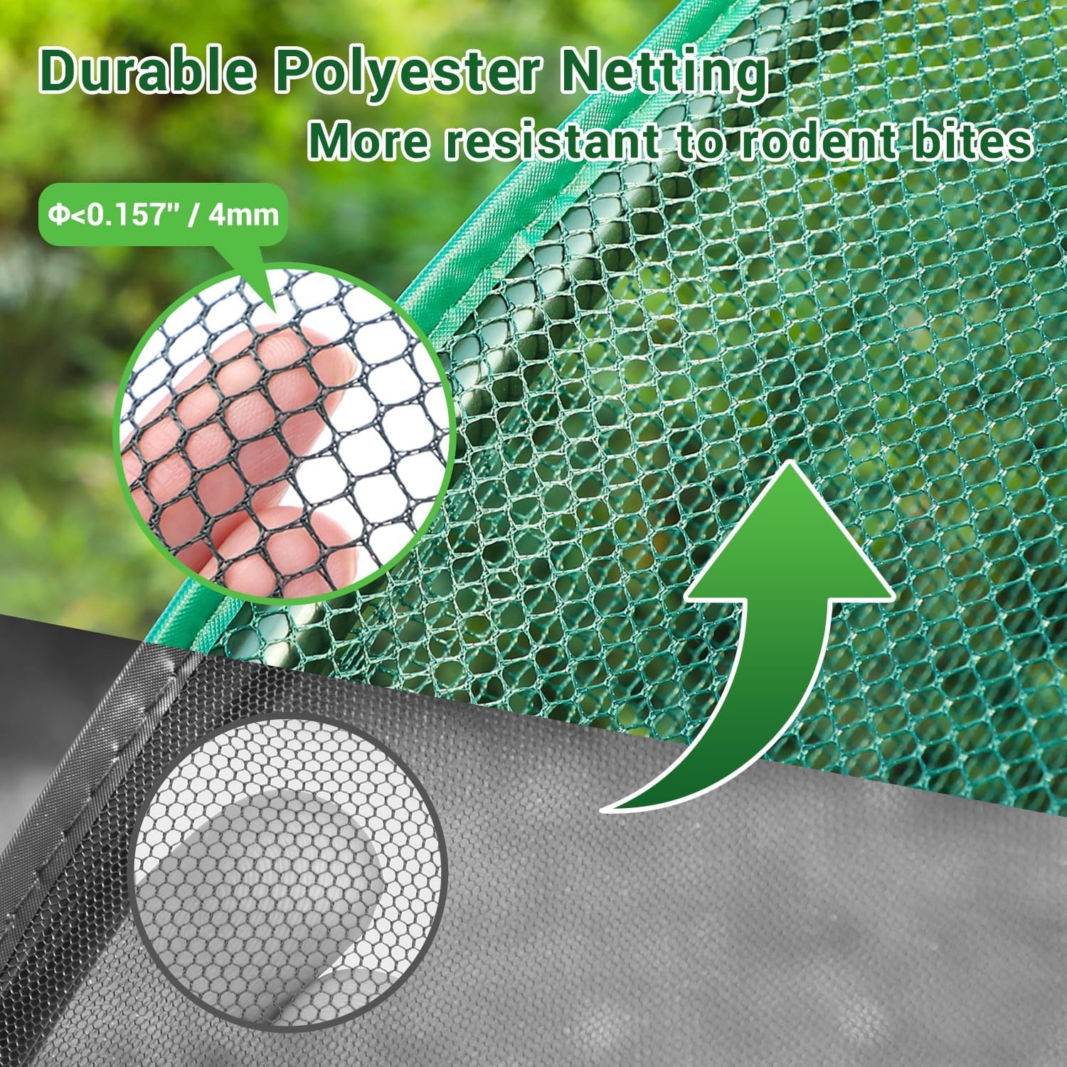 image:imageOhuhu Crop Cages for Garden Plant66x39x53 Ft Plant Protection Tent with Zippered Door Raised Bed Cover Garden Bed Cover with Frame WindResistant Plant Cages for Outdoor Plants8 x 4 x 4