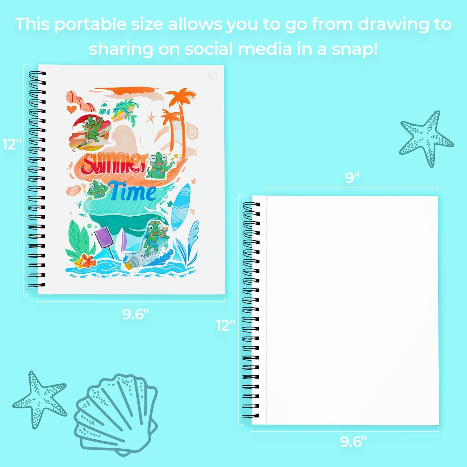 image:imageOhuhu DoubleSided Marker Pad Art Sketchbook Bleedproof 63x63 Small Square Paper Size 90 LB150 GSM Smooth Drawing Paper 60 Sheets120 Pages Hardcover Sketching Book for Alcohol Markers9 x 12