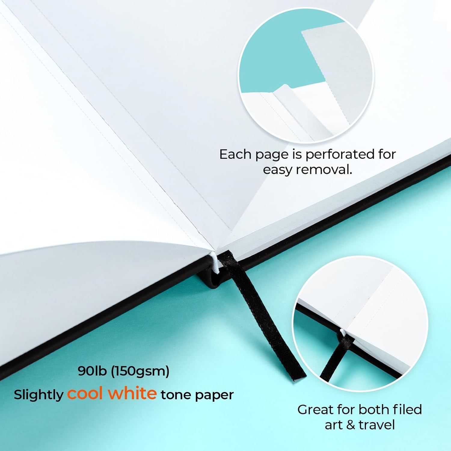 image:imageOhuhu DoubleSided Marker Pad Art Sketchbook Bleedproof 63x63 Small Square Paper Size 90 LB150 GSM Smooth Drawing Paper 60 Sheets120 Pages Hardcover Sketching Book for Alcohol Markers63 x 63