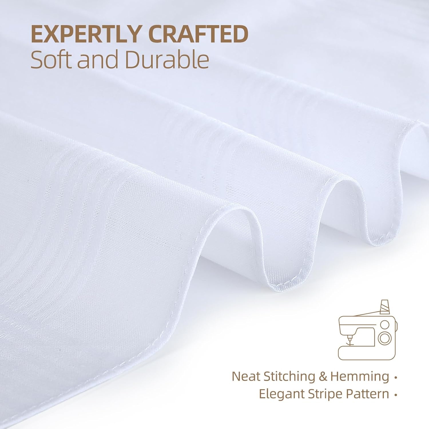 image:imageOhuhu Handkerchiefs for Men 100 Soft Cotton Hankerchief Machine Wash White Pocket Square for Suit 16 x 16 Mens Hankie12