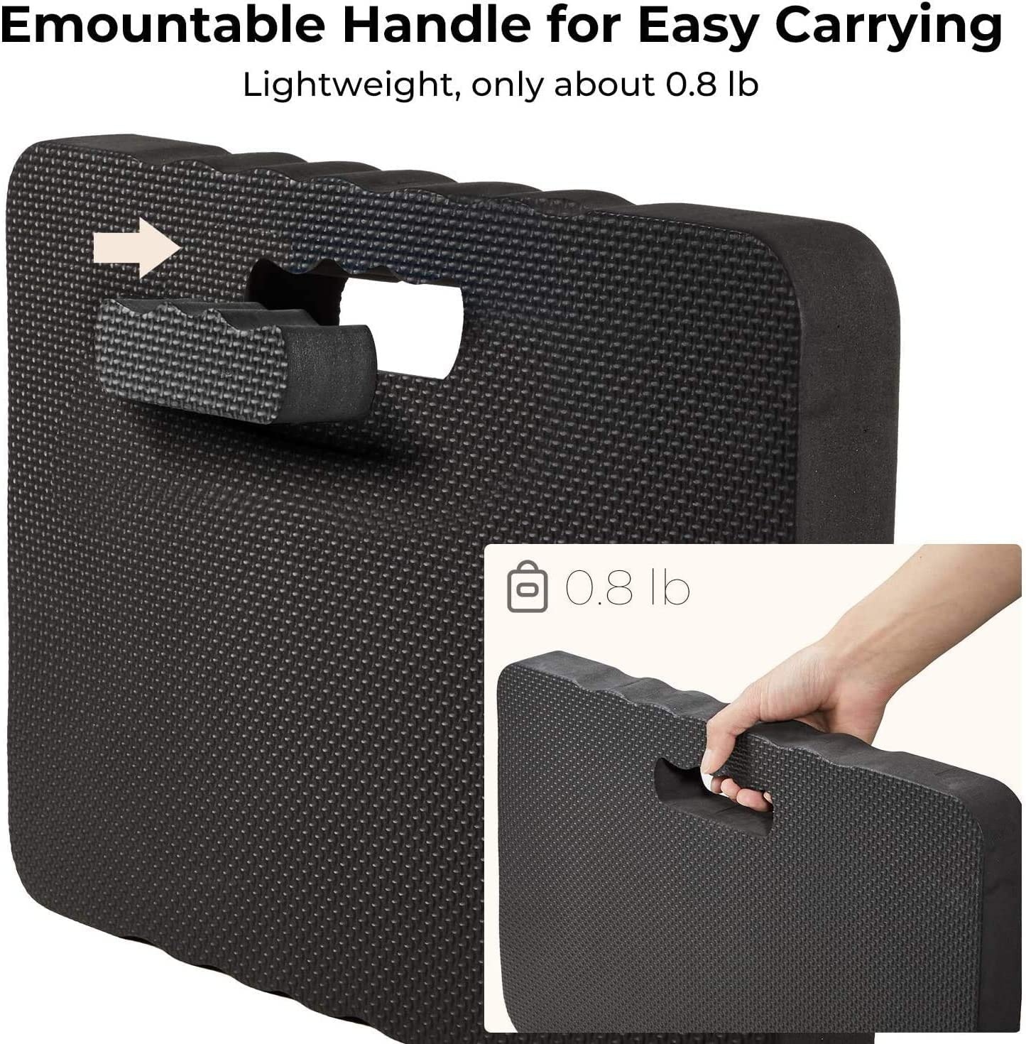 image:imageOhuhu Premium Thick Kneeling Pad 2Pack Large Comfortable Gardening Knee Mat with 2 Different Surfaces Extra Thick Knee Cushion Kneeler for Gardening Work Baby Praying Gifts for Women Men SeniorsBlack