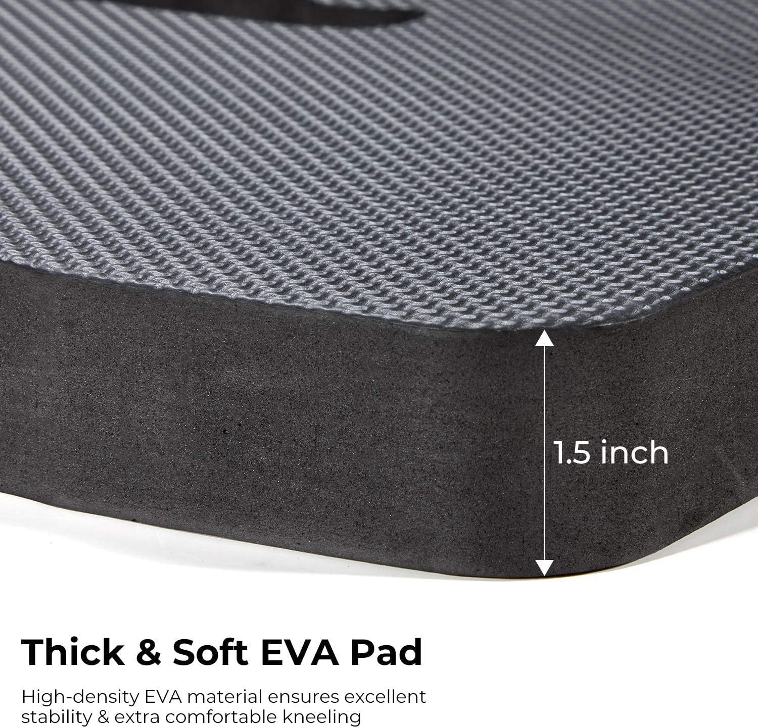 image:imageOhuhu Premium Thick Kneeling Pad 2Pack Large Comfortable Gardening Knee Mat with 2 Different Surfaces Extra Thick Knee Cushion Kneeler for Gardening Work Baby Praying Gifts for Women Men SeniorsBlack