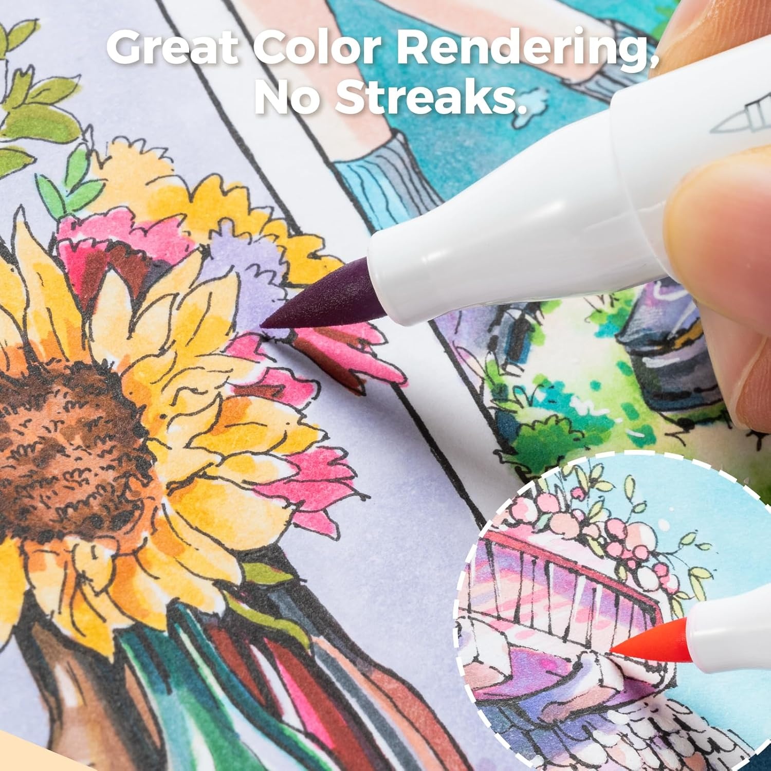 image:imageOhuhu Sketchbook Marker Paper Pad 83x83 Square Art Sketch Book Drawing Papers 78 Sheets156 Pages 120 LB200 GSM Hardcover Sketching Books for Alcohol Markers Heavyweight Sketchpad Christmas Gift83 x 83 and 83 x 117