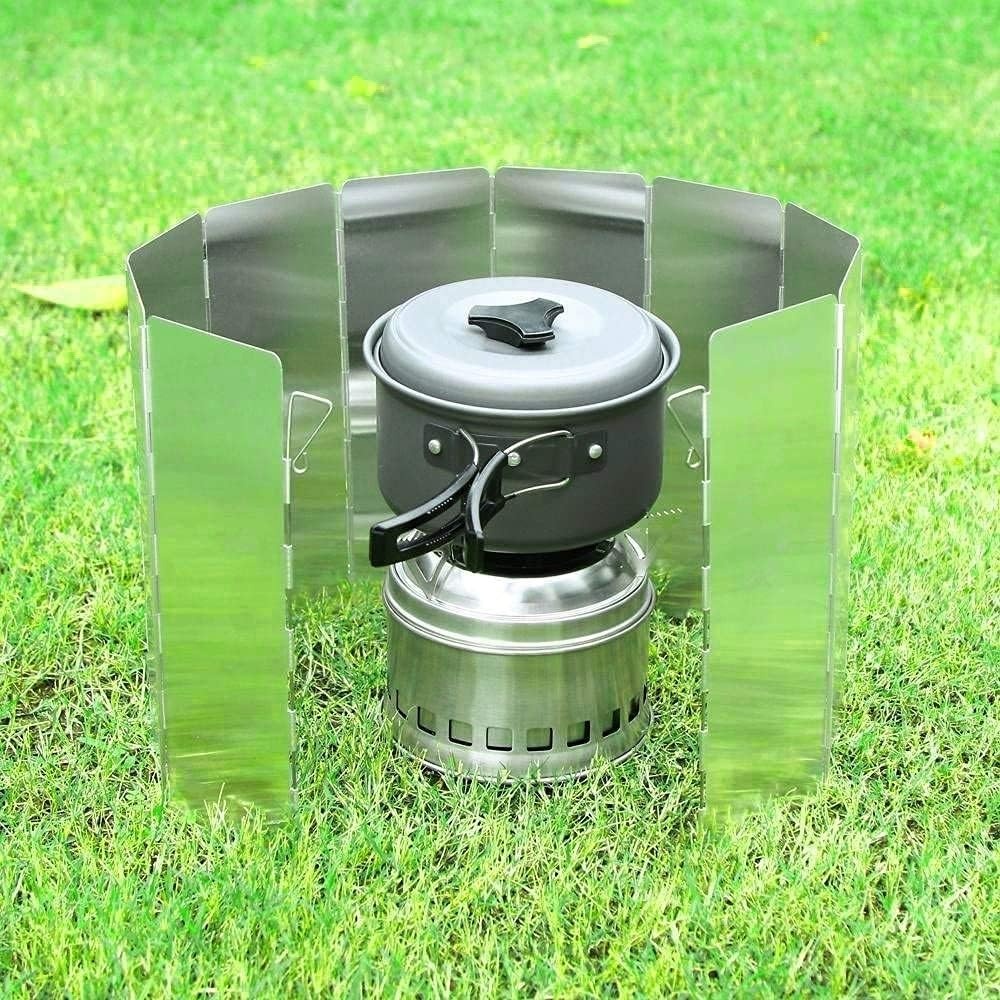 image:imageOhuhu Wood Burning Camp Stoves 10 Plates Camp Stove Windscreen for Camping Picnic Backpacking Cooking