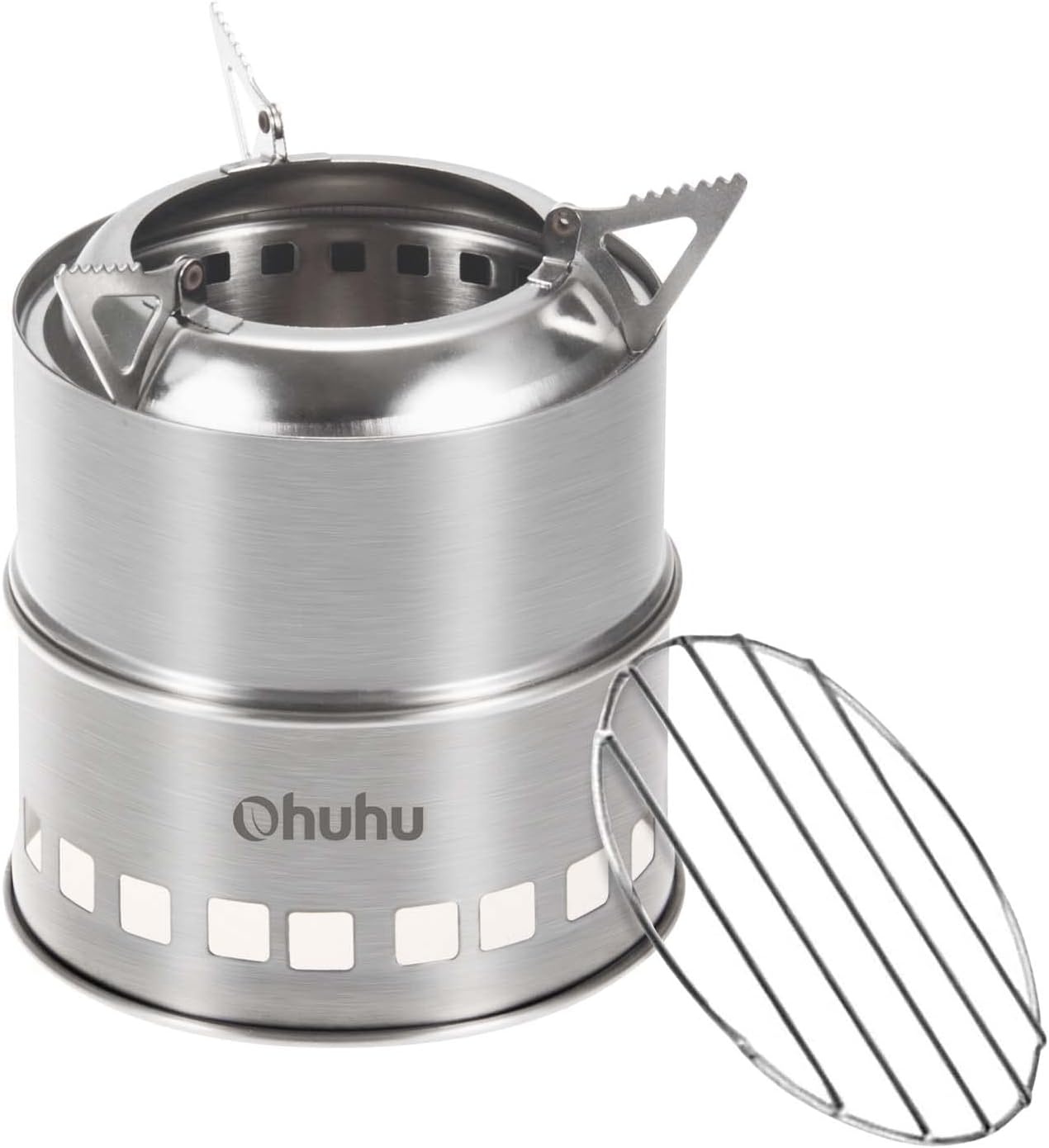 image:imageOhuhu Wood Burning Camp Stoves 10 Plates Camp Stove Windscreen for Camping Picnic Backpacking Cooking