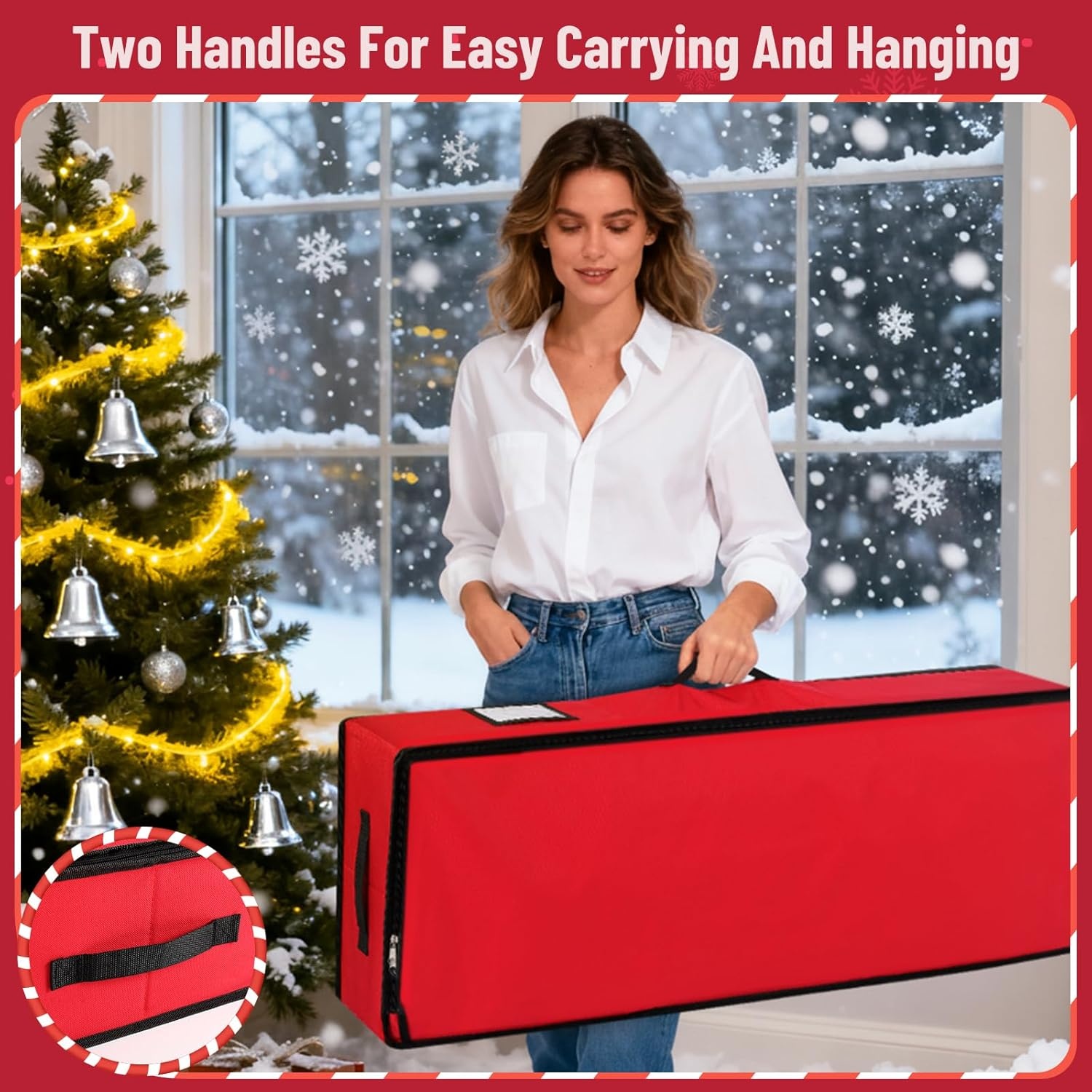 image:imageOhuhu Wrapping Paper Storage Containers Gift Wrap Organizer Wrapping PaperHolder 6000 Oxford Cloth TearResistant and Waterproof 405 Fits 1824 Standers Rolls Red