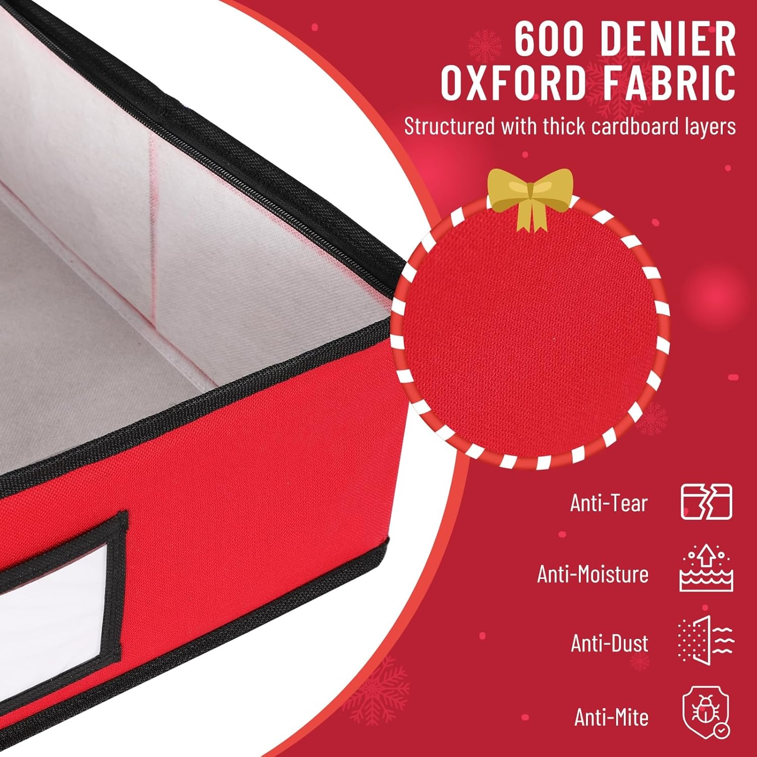 image:imageOhuhu Wrapping Paper Storage Containers Gift Wrap Organizer Wrapping PaperHolder 6000 Oxford Cloth TearResistant and Waterproof 405 Fits 1824 Standers Rolls Red