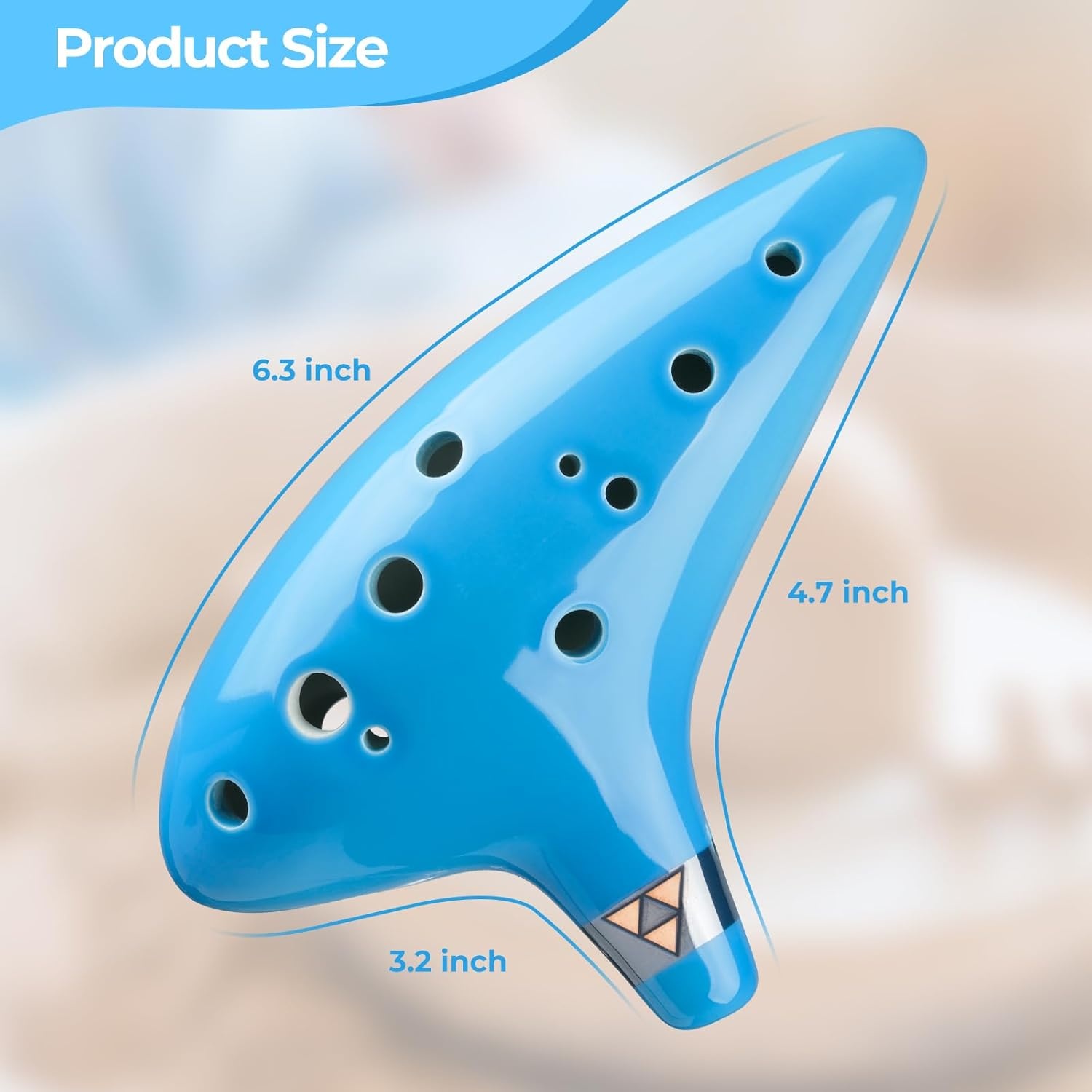 image:imageOhuhu Zelda Ocarina with Song Book Songs From the Legend of Zelda 12 Hole Alto C Zelda Ocarinas Play by Link Triforce Gift for Zelda Fans with Display Stand Protective Bag GreenLight Blue