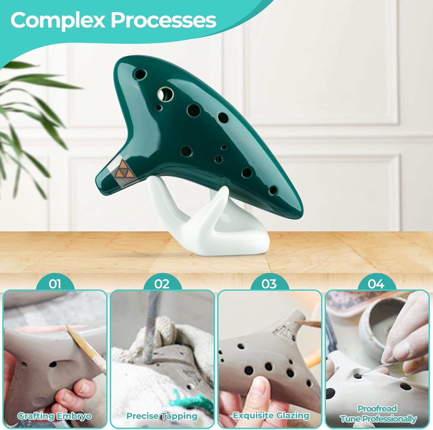 image:imageOhuhu Zelda Ocarina with Song Book Songs From the Legend of Zelda 12 Hole Alto C Zelda Ocarinas Play by Link Triforce Gift for Zelda Fans with Display Stand Protective Bag GreenGreen