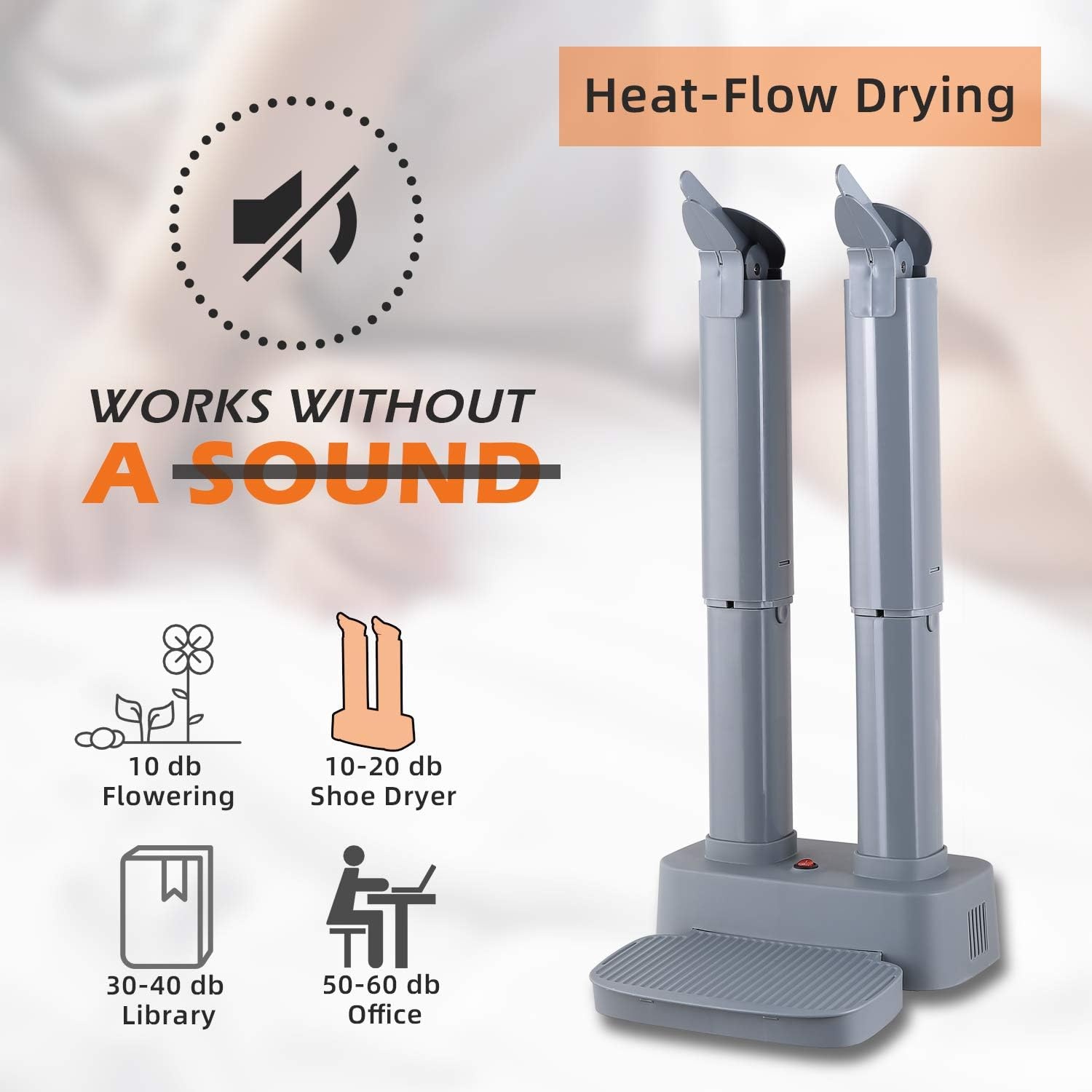 image:imageShoe Dryer Ohuhu Heavy Duty Boot Dryer for Work Boots Boot Warmer Glove Dryer with Heat Blower Portable Ski Boot Heaters Overheat Protection Constant Temperature Space Saving Super Quiet Best Gifts