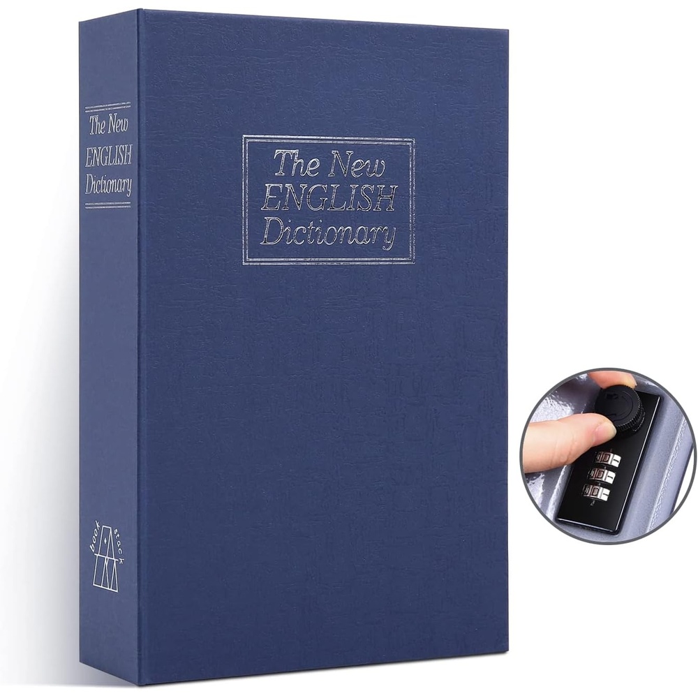 image:imageBook Safe Combination Lock Dictionary Ohuhu Diversion Secret Safe Portable Money Safe Lock Box Great for Money Jewelry and Passport