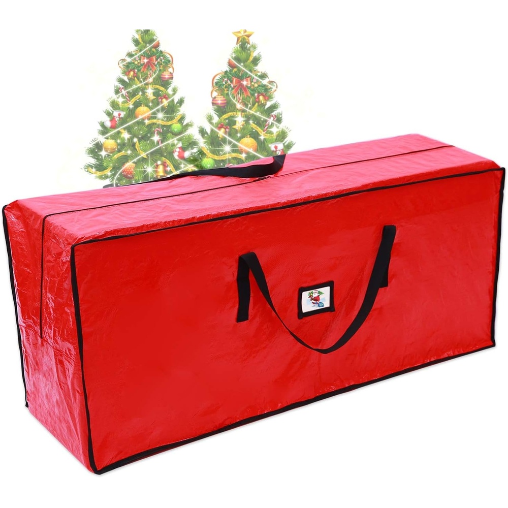 image:imageChristmas Tree Storage Bag OhuhuExtra Large Christmas Tree Storage Multipurpose Storage Bag with Reinforced Handles Zipper Tear Proof Material for Tree Storage 48 X 20 X 15 red
