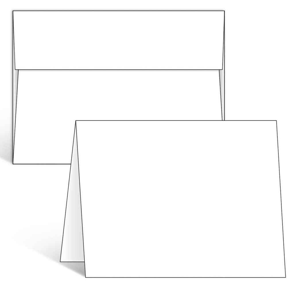 image:imageOhuhu Blank White Cards and Envelopes 50 Pack 425 x 55 Heavyweight Folded Cardstock and A2 Envelopes for DIY Greeting Cards Wedding Birthday Invitations Baby Shower Thank You Cards and MoreA7 5x7
