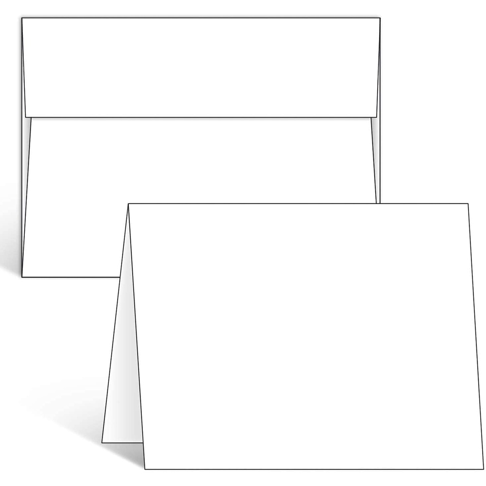 image:imageOhuhu Blank White Cards and Envelopes 50 Pack  425 x 55 Heavyweight Folded Cardstock and A2 Envelopes for DIY Greeting Cards Wedding Birthday Invitations Baby Shower Thank You Cards and MoreA2 425x55