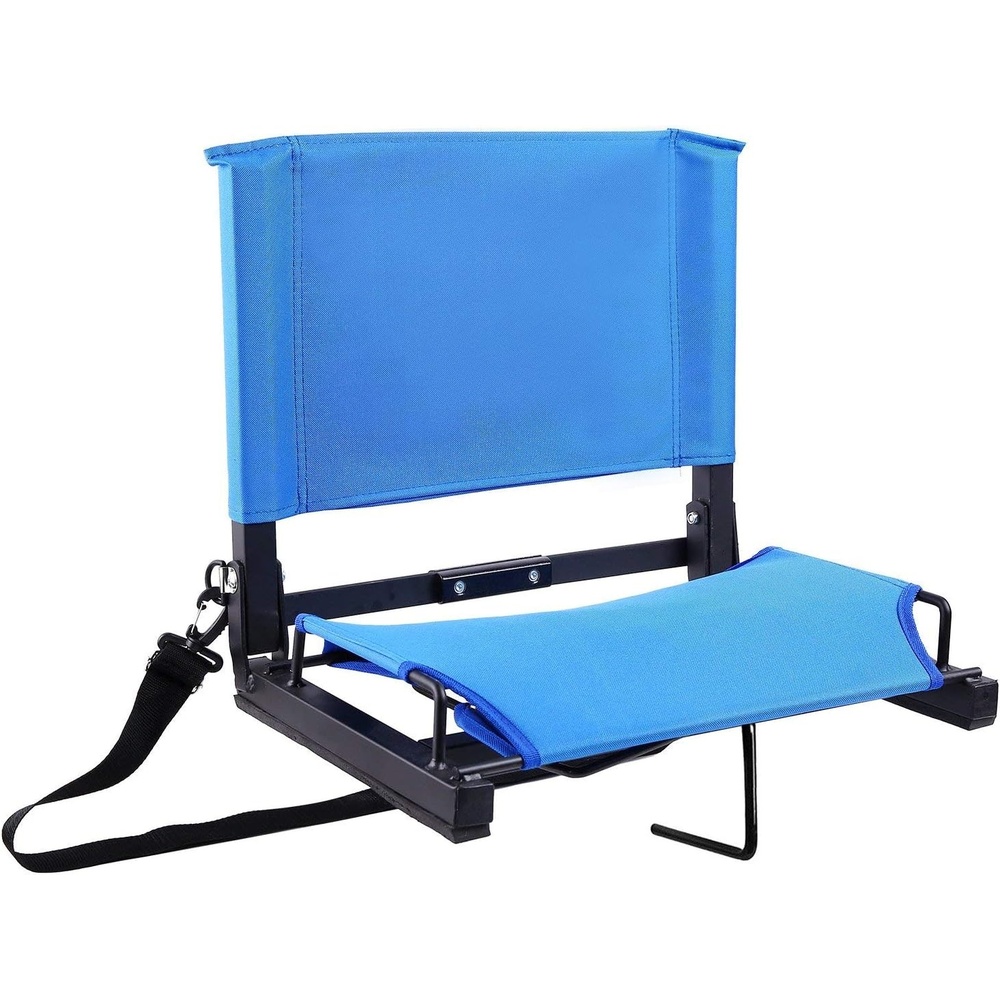 image:imageOhuhu Bleacher Seat with Backrest Stadium Seats for Bleacher Chairs with Back Support Portable Bleachers Seat with Shoulder Straps and Hook for Sports Events Baseball Soccer Kayak Boat