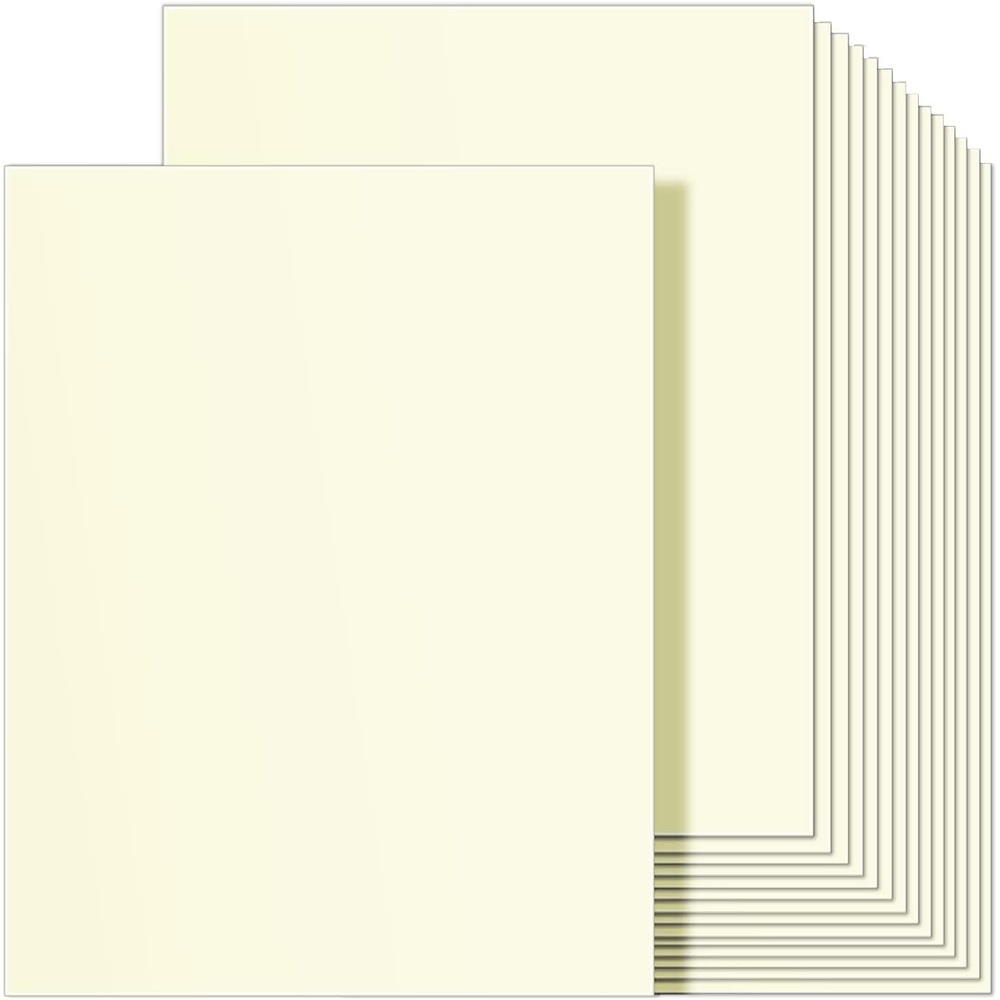 image:imageOhuhu Brown Kraft Cardstock Thick Paper 100 Sheets  85 x 11 Heavyweight 80 lb216 gsm Card Stock for Crafts and DIY Card MakingCream