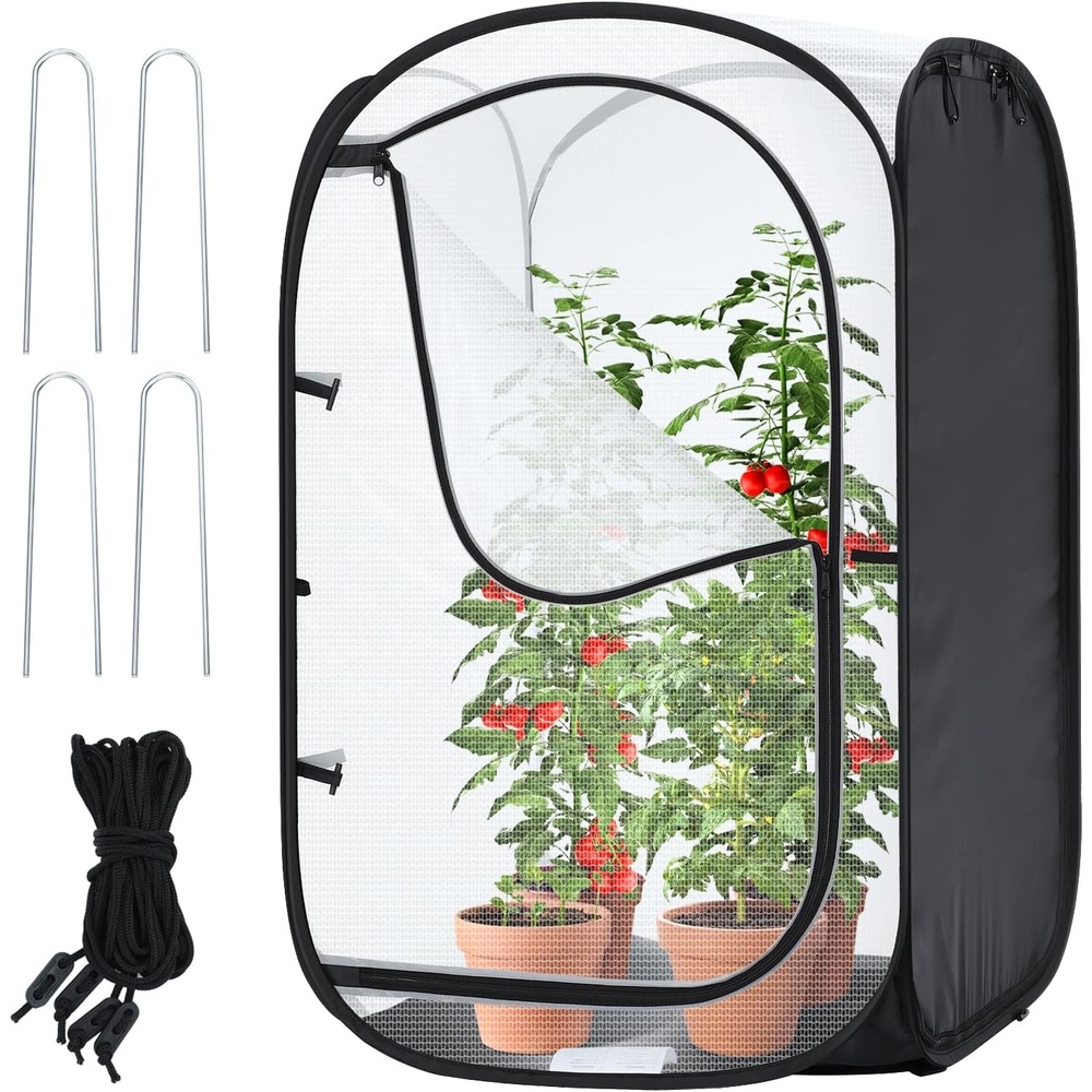 image:imageOhuhu Mesh Plant Cover Pop Up Garden Plant Protector Strawberry Cover Wind Protection for Plants Outdoor  Plants Screen Covers Tent Protect Fruit Vegetables Flowers Herbs Outside from Birds Insects1