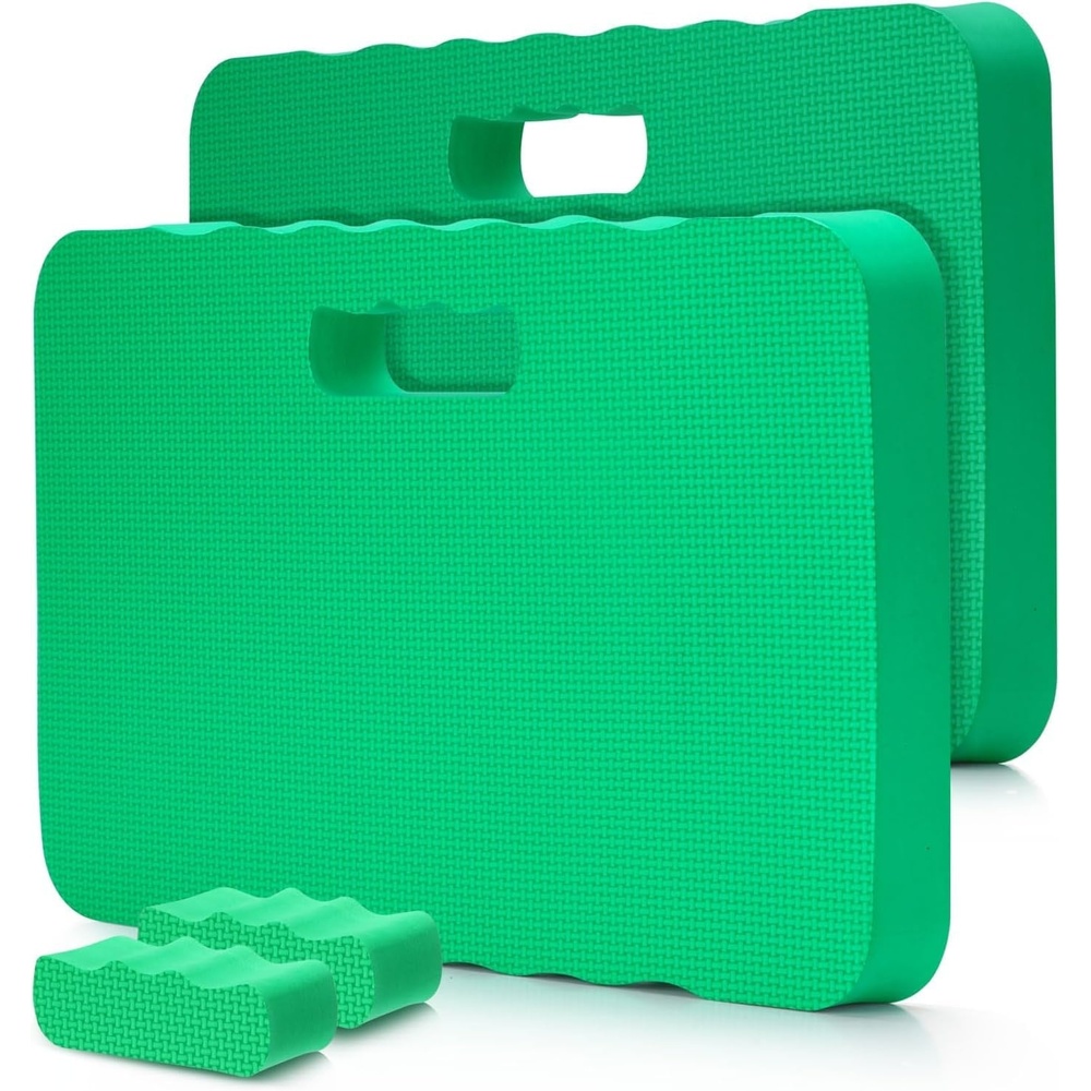 image:imageOhuhu Premium Thick Kneeling Pad 2Pack Large Comfortable Gardening Knee Mat with 2 Different Surfaces Extra Thick Knee Cushion Kneeler for Gardening Work Baby Praying Gifts for Women Men SeniorsGreen