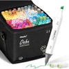 image:imageOhuhu Alcohol Based Markers 120color AP Certificated Refillable Double Tipped Art Marker Set for Artist Designer Adults Coloring Illustration  Chisel and Fine Dual Tips  Oahu of Ohuhu Markers