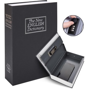 Book Safe Box with Combination Lock, Ohuhu Upgrade Dictionary Diversion Safe Secret Hidden Box for Home Office, Portable Safe Box for Money Cash Jewelry