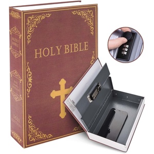 Book Safe Combination Lock Bible: Ohuhu Secret Compartment Safe Multi-Use Portable Storage Money for Home Safes Jewelry Documents or Valuables