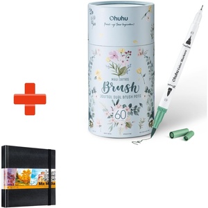 Ohuhu 60 Coloring Markers & Mix Media Pad