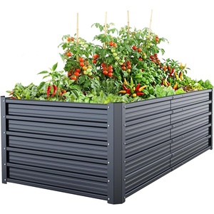Ohuhu 6x3x1.9 FT Metal Raised Garden Bed Outdoor, Reinforced Deep Root Galvanized Steel Rustproof Planter Box, 100% Non-Toxic, 256 Gal Heavy Duty Tall Raised Beds for Growing Vegetables Flowers Herbs(6 x 3 x 1.9 ft)