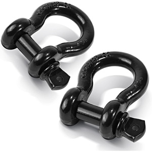 Ohuhu D Ring Shackles 3/4″ 2 Pack, D Shackle Rugged 20 Ton (44,000 lbs) Maximum Break Strength, 4.75 Ton (9,500 Lbs) Capacity(Alloy Steel)