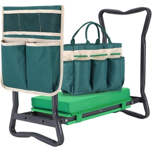 Ohuhu Garden Kneeler and Seat: Upgraded Widened Gardening Stool with Detachable Soft Kneeling Pad, Foldable Garden Bench Heavy Duty with Large Tools Bag and Pouch, for Seniors Gardener